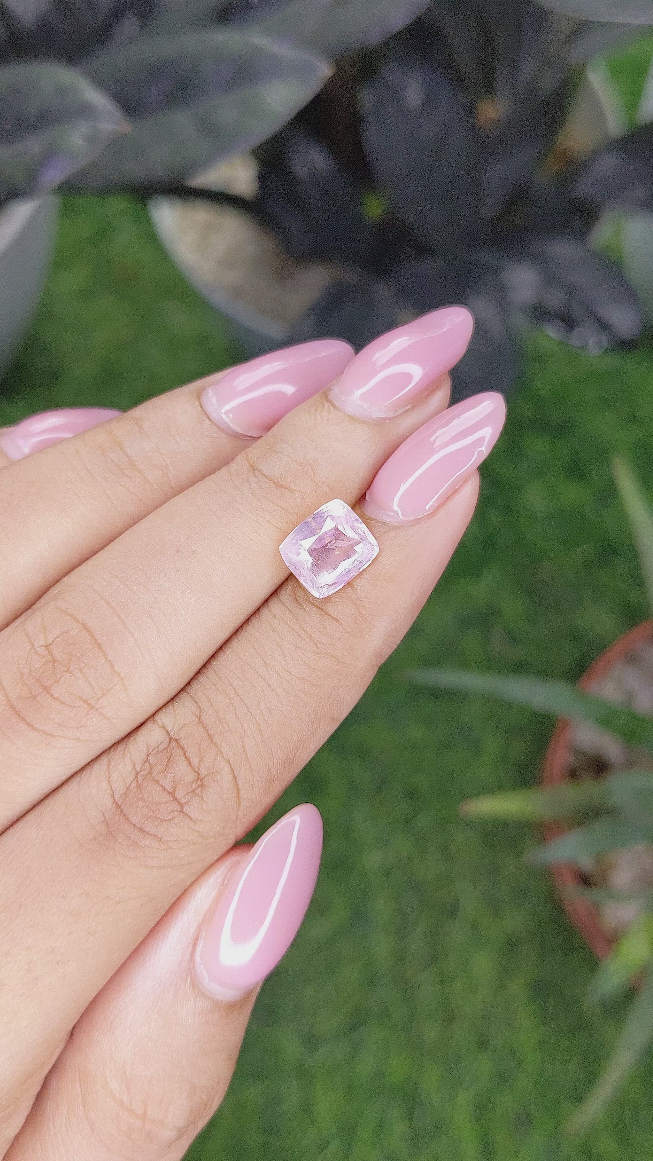 3.28 Ct. Pink Sapphire from Ceylon (Sri Lanka) Size Video