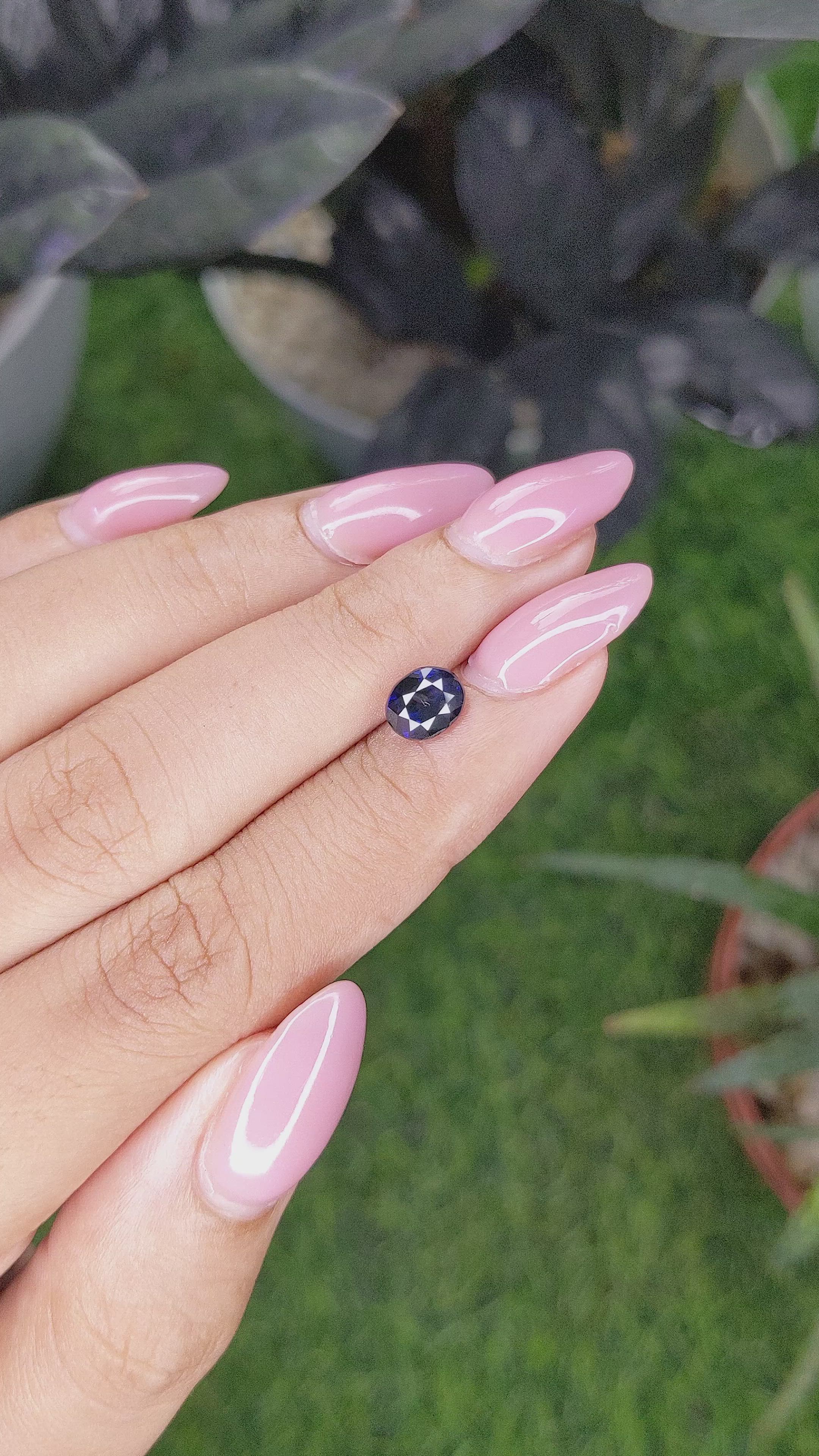 1.53 Ct. Blue Sapphire from Ceylon (Sri Lanka) Size Video
