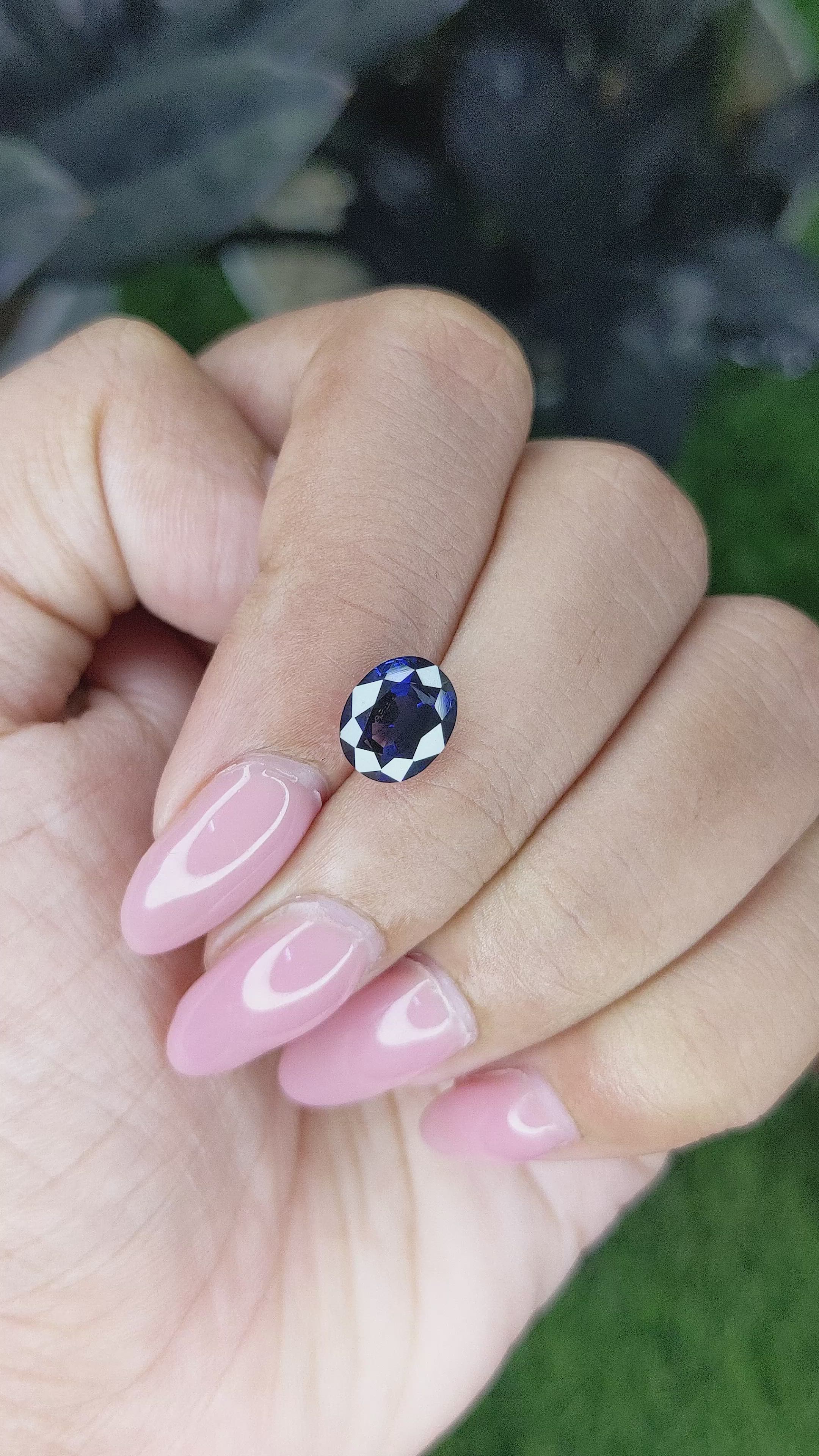 2.53 Ct. Blue Sapphire from Ceylon (Sri Lanka) Size Video