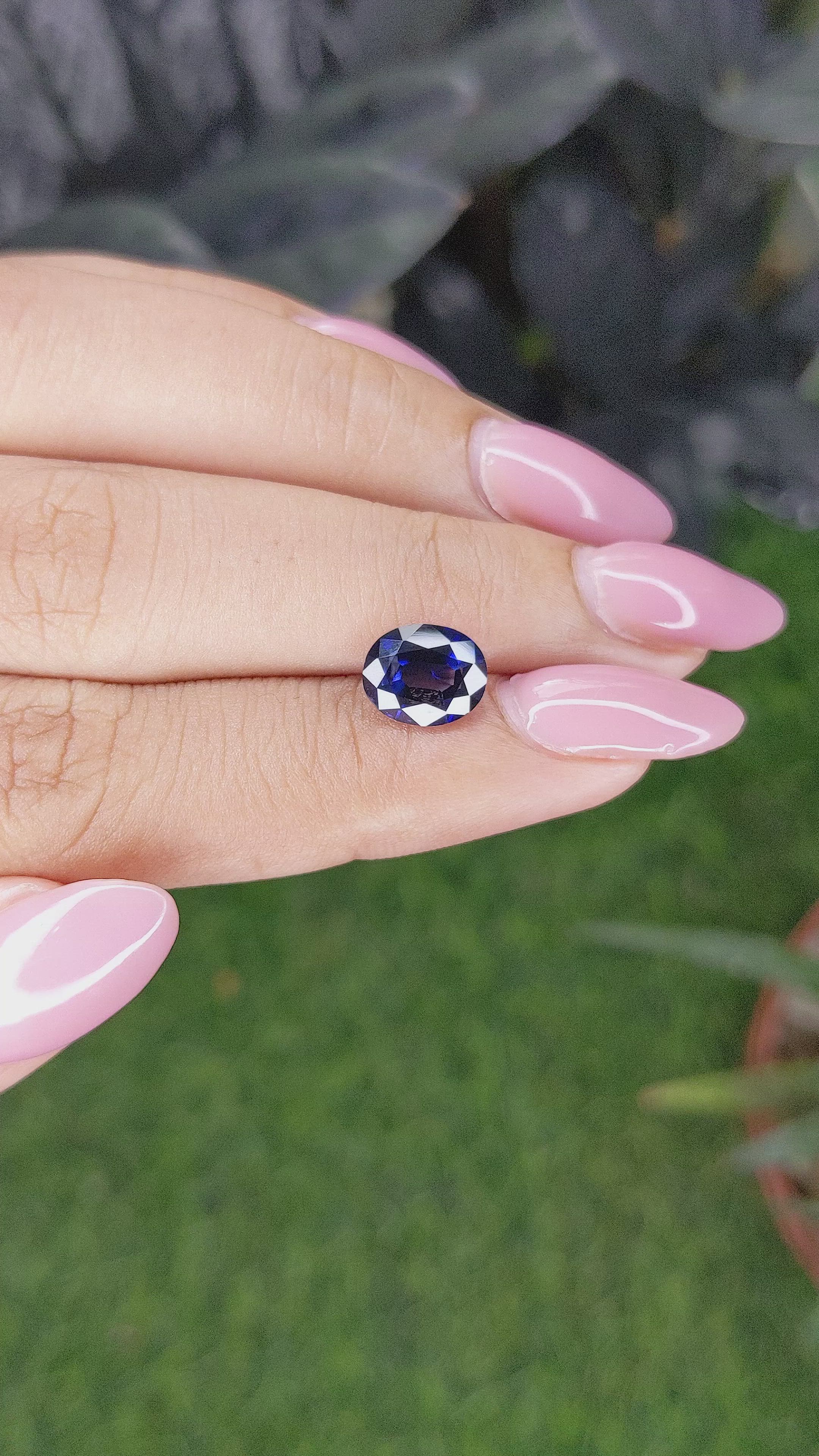 2.53 Ct. Blue Sapphire from Ceylon (Sri Lanka) Size Video