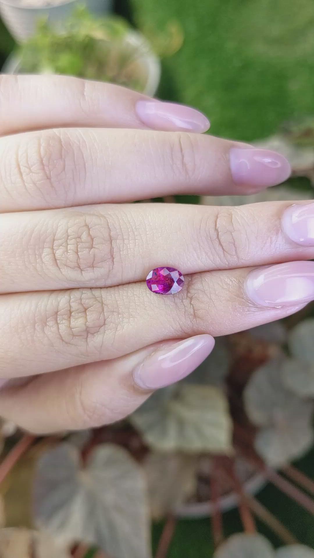1.30 Ct. Reddish Pink Sapphire from Ceylon (Sri Lanka) Size Video