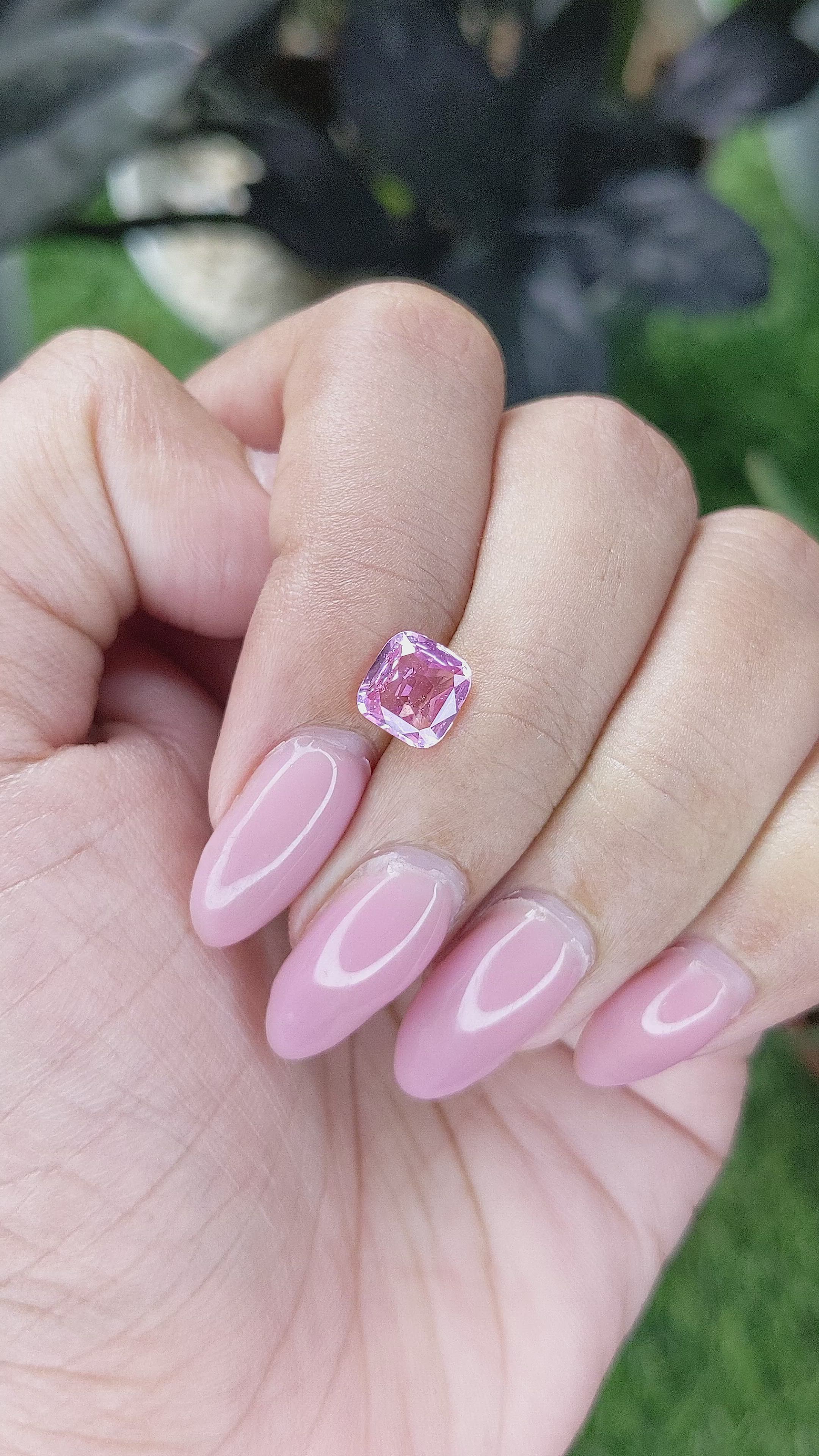 1.53 Ct. Pink Sapphire from Ceylon (Sri Lanka) Size Video