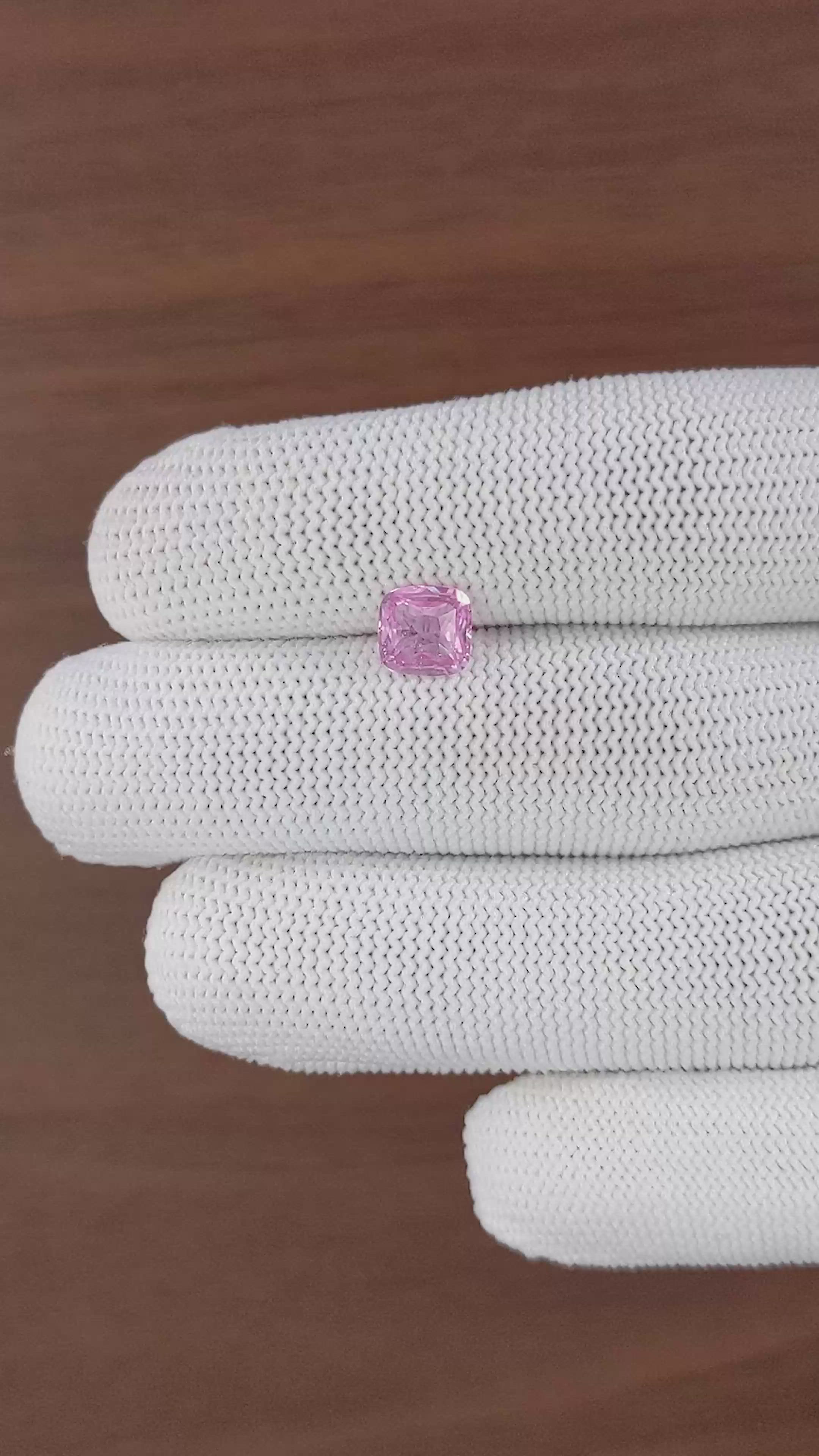 1.53 Ct. Pink Sapphire from Ceylon (Sri Lanka) Size Video