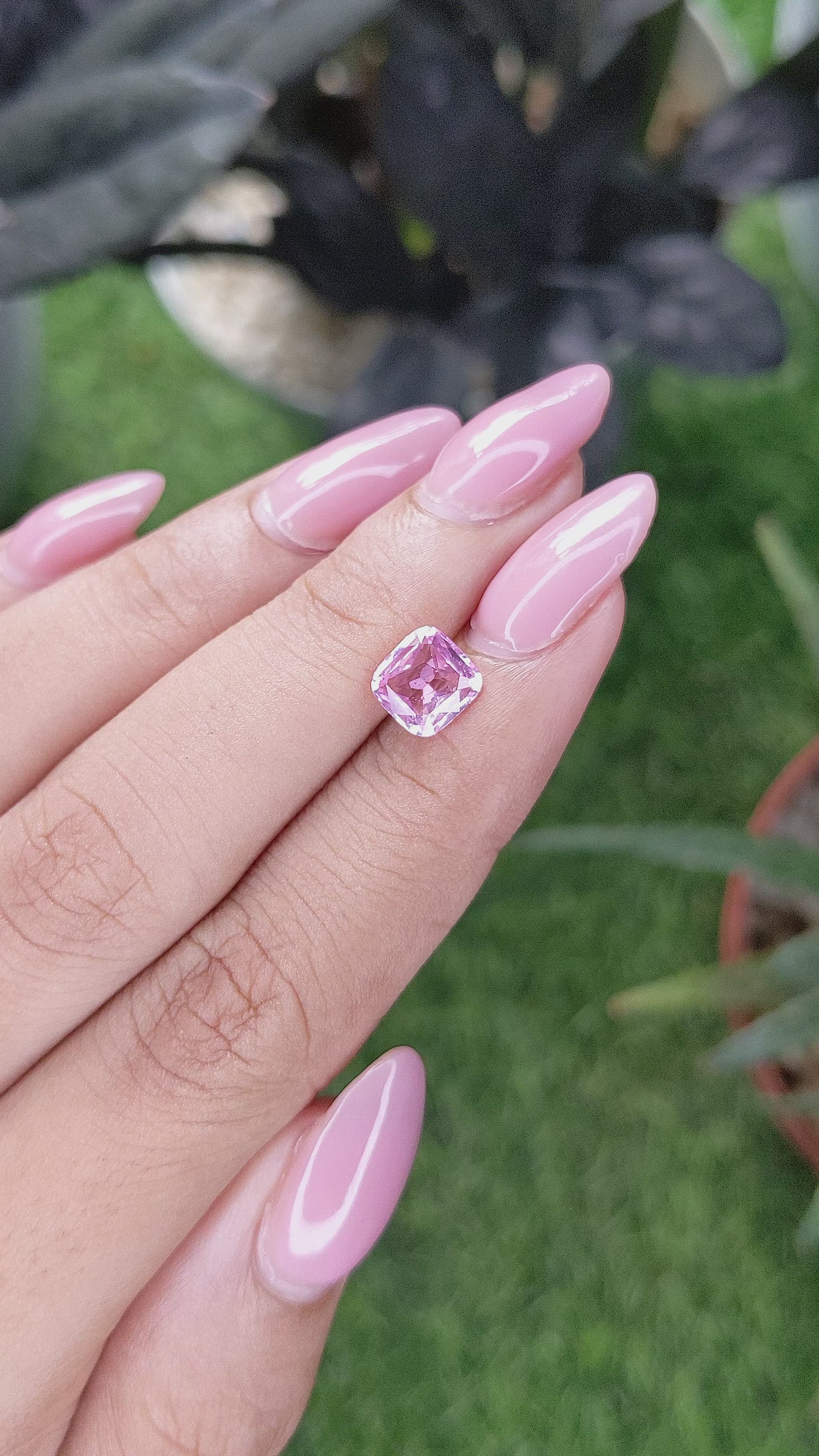 1.53 Ct. Pink Sapphire from Ceylon (Sri Lanka) Size Video