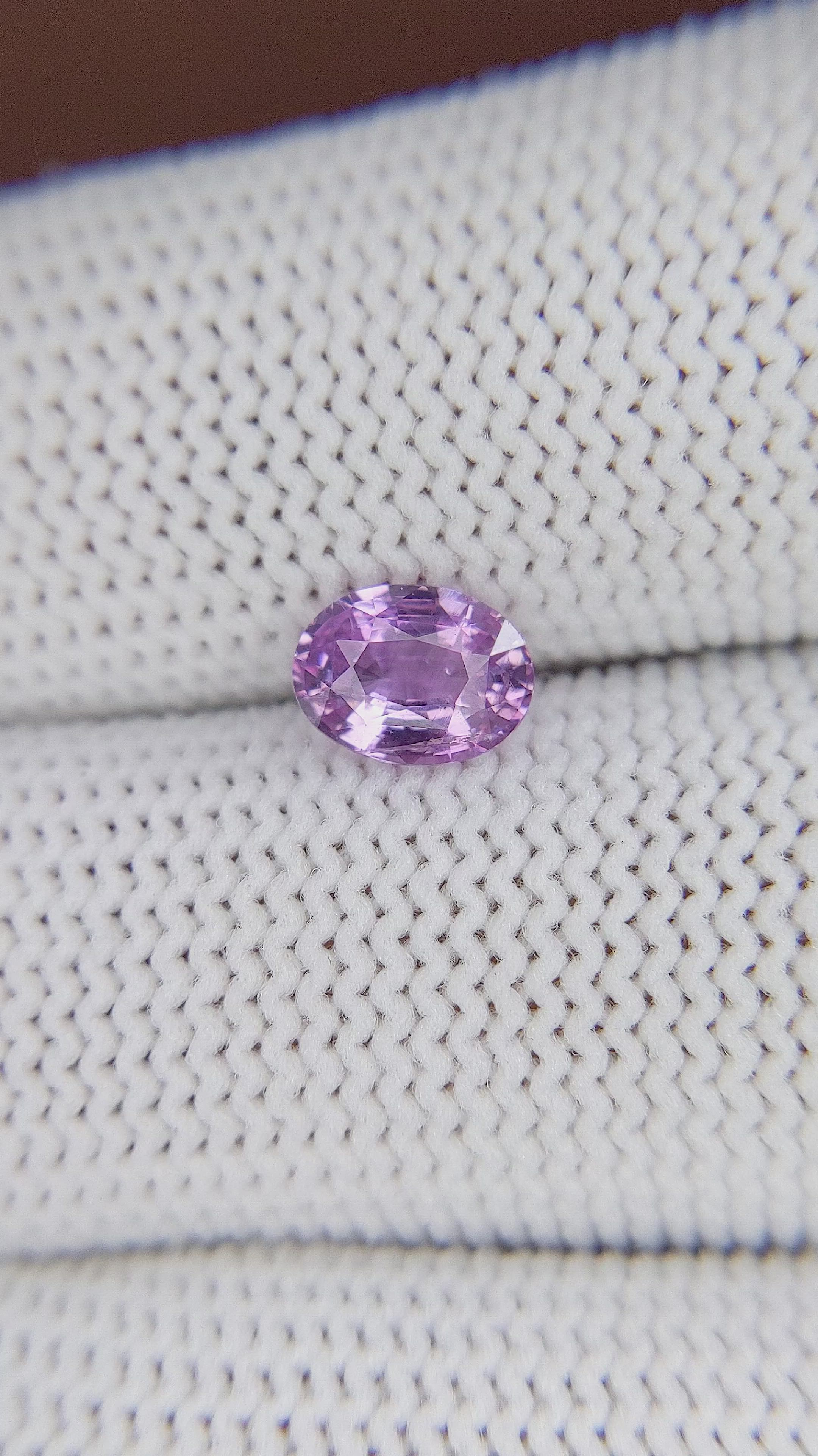 1.13 Ct. Pinkish Purple Sapphire from Ceylon (Sri Lanka) Size Video
