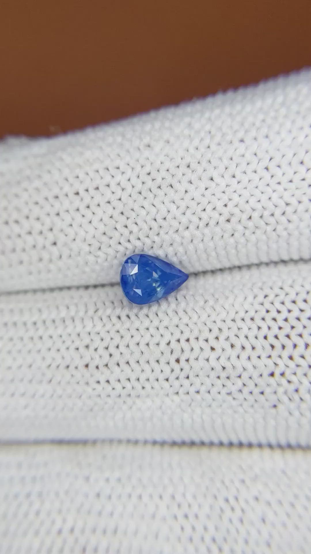 1.13 Ct. Blue Opalescence Sapphire from Ceylon (Sri Lanka) Size Video