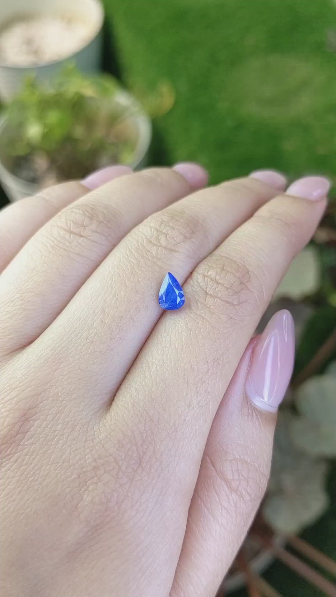1.13 Ct. Blue Opalescence Sapphire from Ceylon (Sri Lanka) Size Video