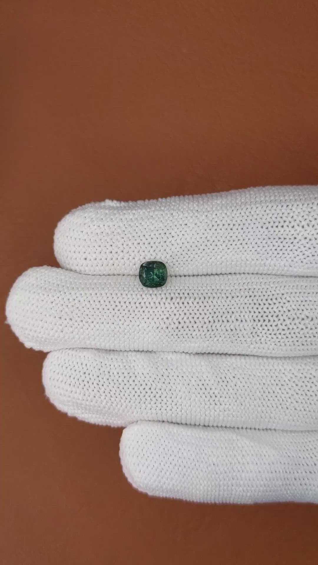 1.15 Ct. Bluish Green Sapphire from Ceylon (Sri Lanka) Size Video