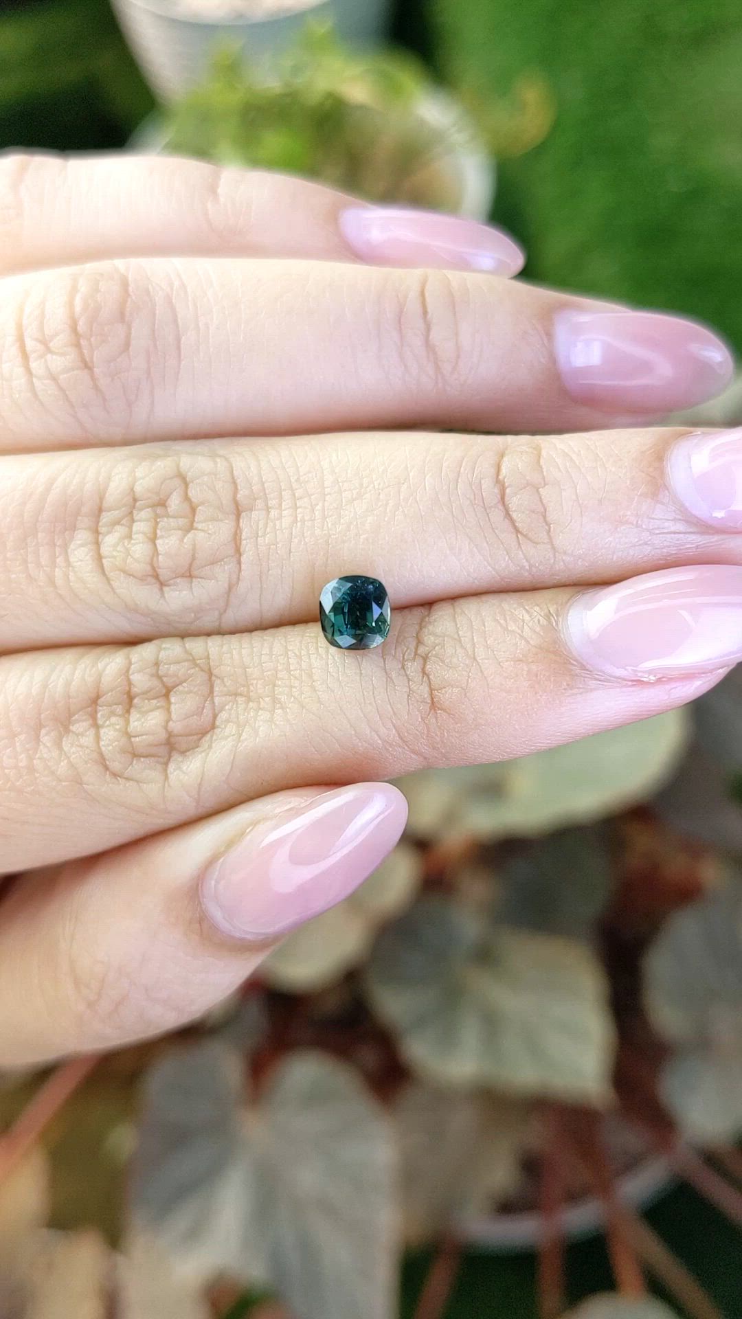 1.15 Ct. Bluish Green Sapphire from Ceylon (Sri Lanka) Size Video