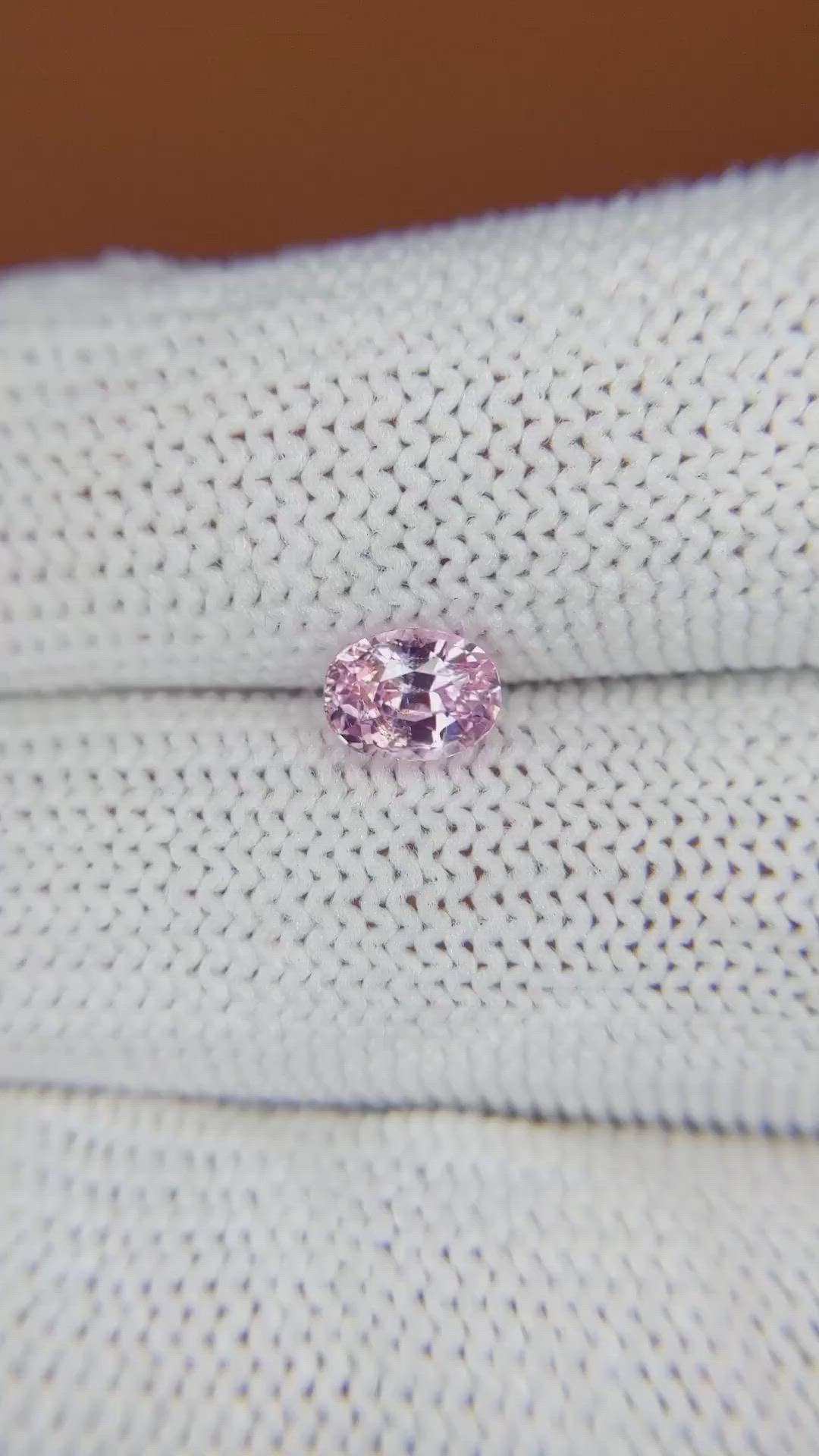 1.07 Ct. Pink Sapphire from Ceylon (Sri Lanka) Size Video