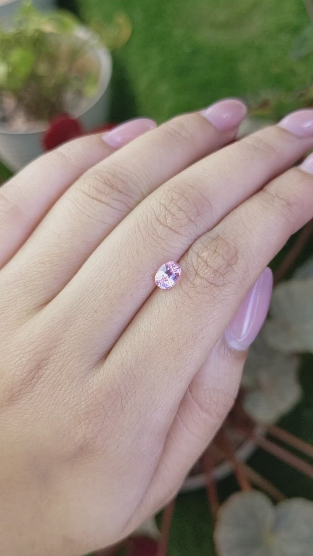 1.07 Ct. Pink Sapphire from Ceylon (Sri Lanka) Size Video