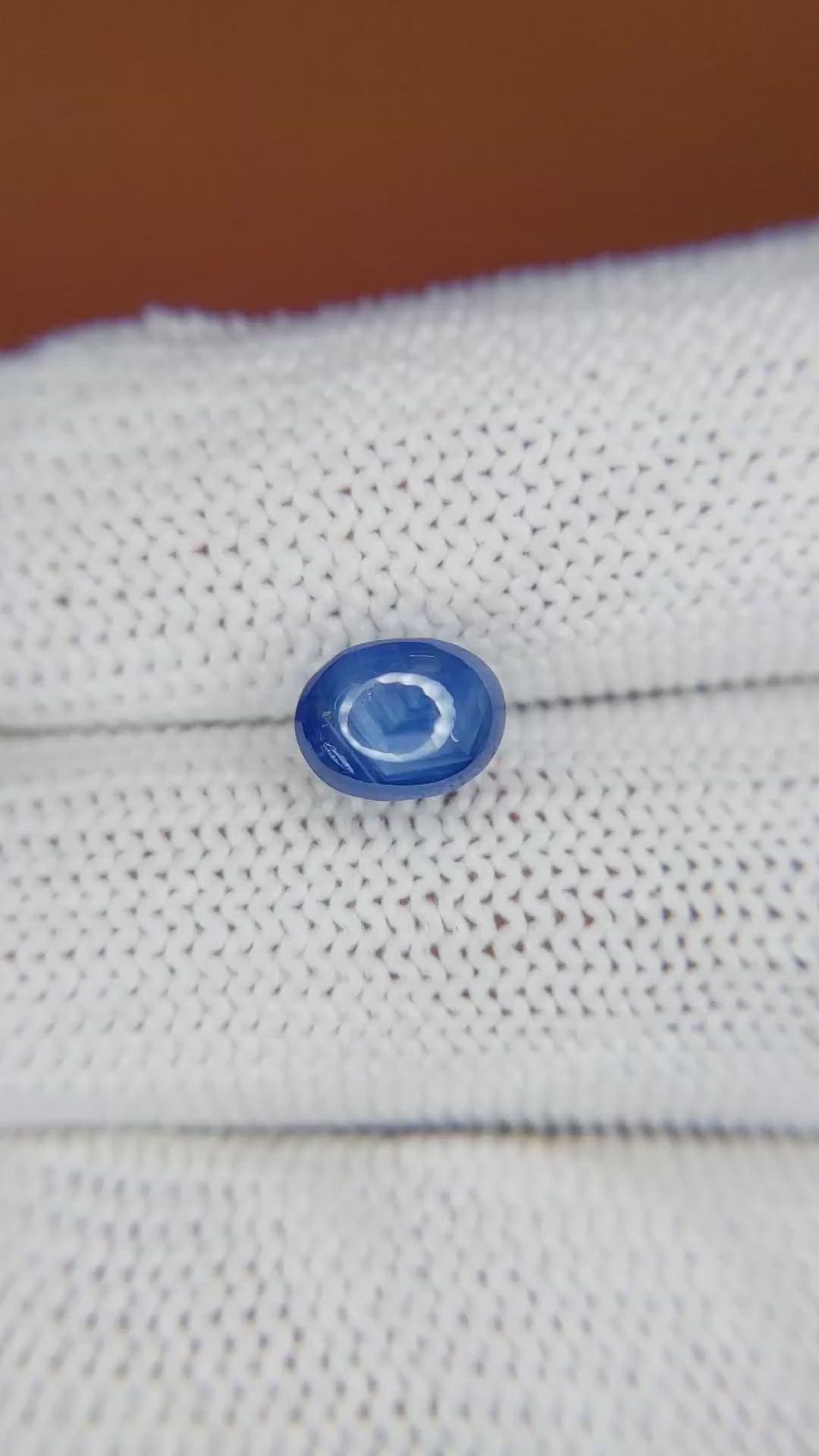 3.05 Ct. Blue Star Sapphire from Ceylon (Sri Lanka) Size Video