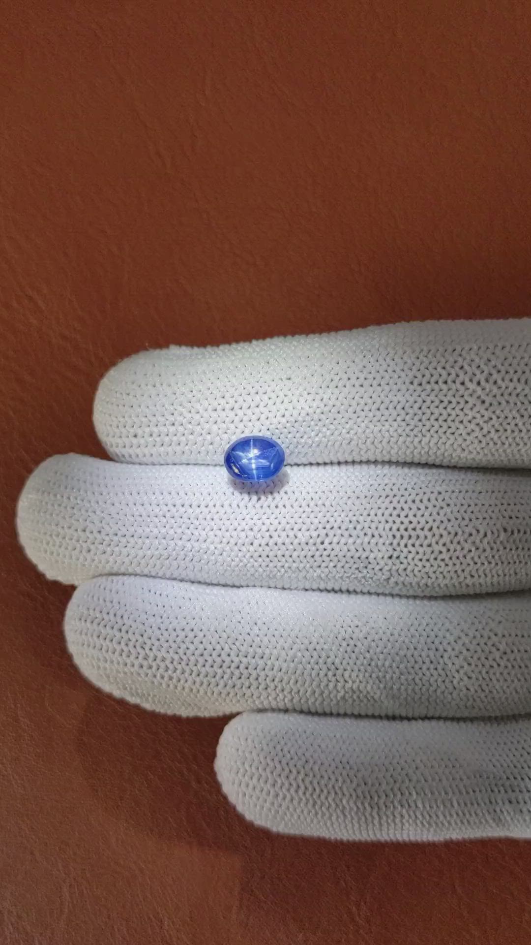 3.05 Ct. Blue Star Sapphire from Ceylon (Sri Lanka) Size Video