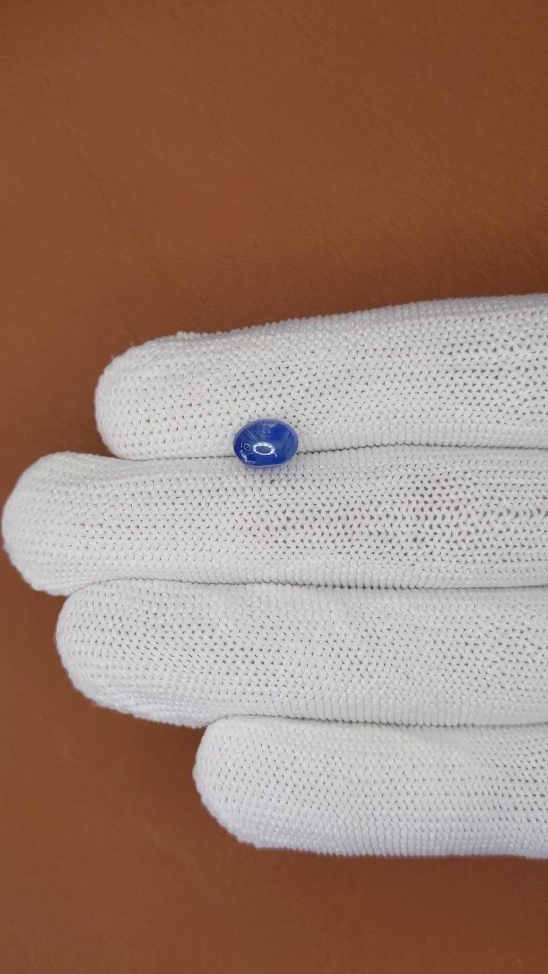 3.05 Ct. Blue Star Sapphire from Ceylon (Sri Lanka) Size Video