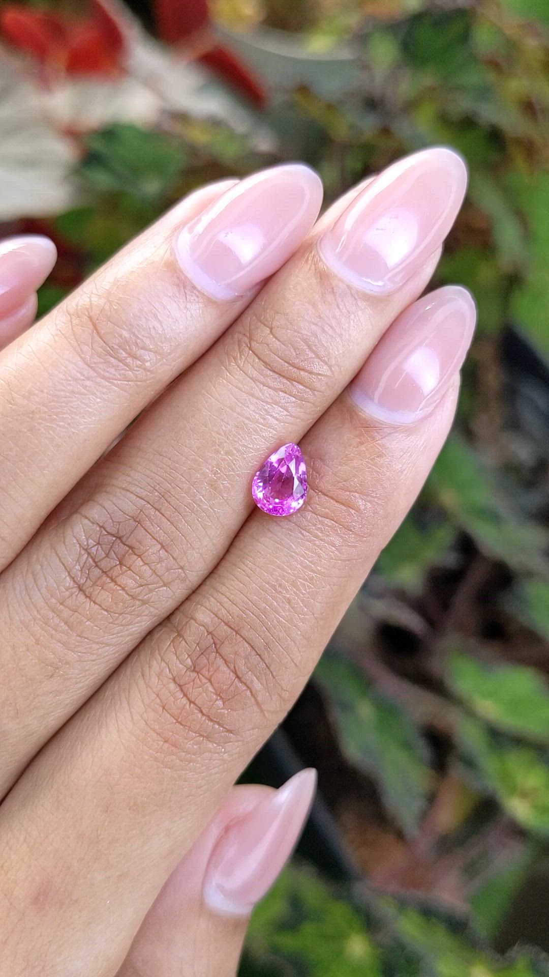 1.26 Ct. Pink Sapphire from Ceylon (Sri Lanka) Size Video