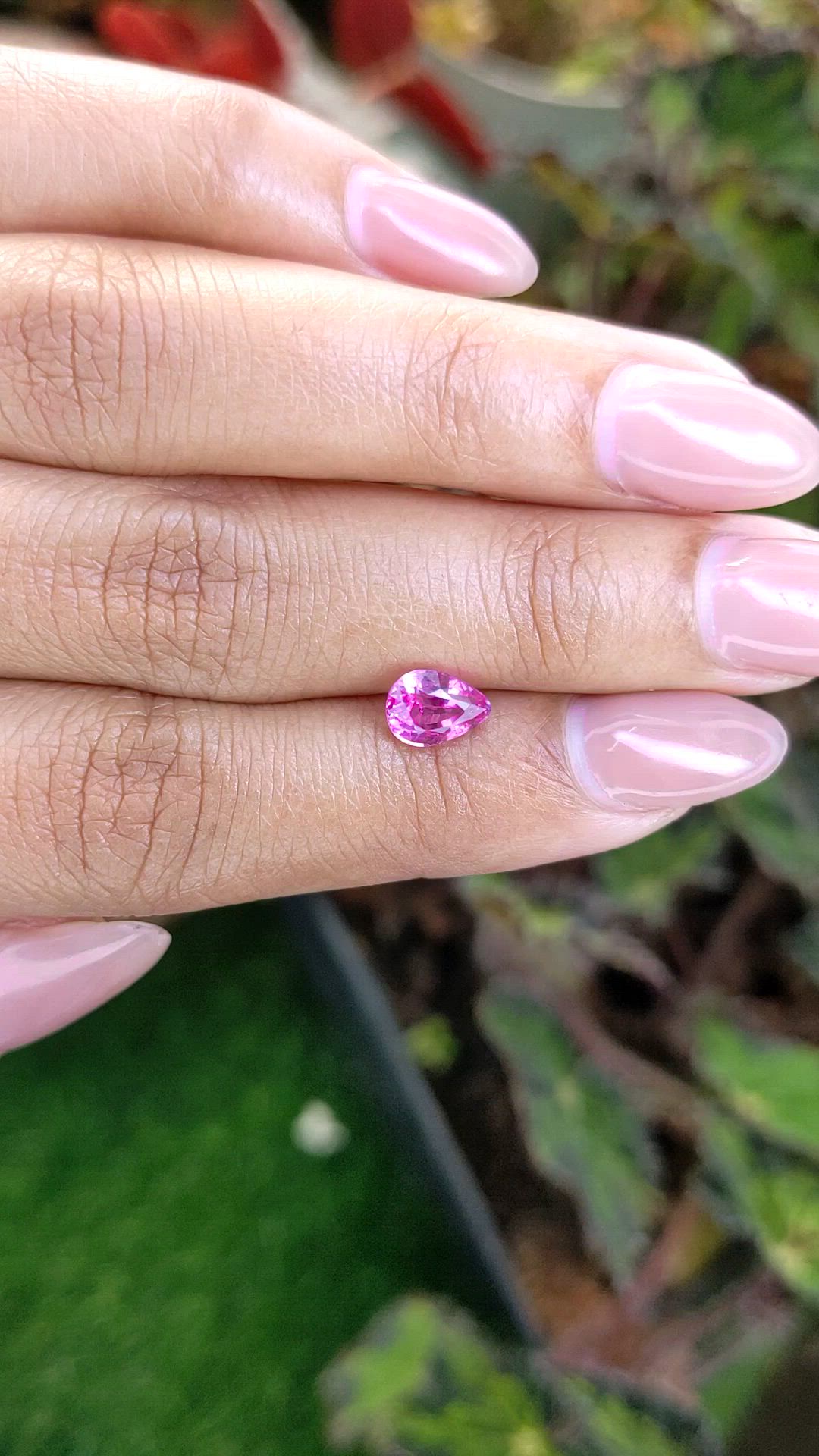 1.26 Ct. Pink Sapphire from Ceylon (Sri Lanka) Size Video