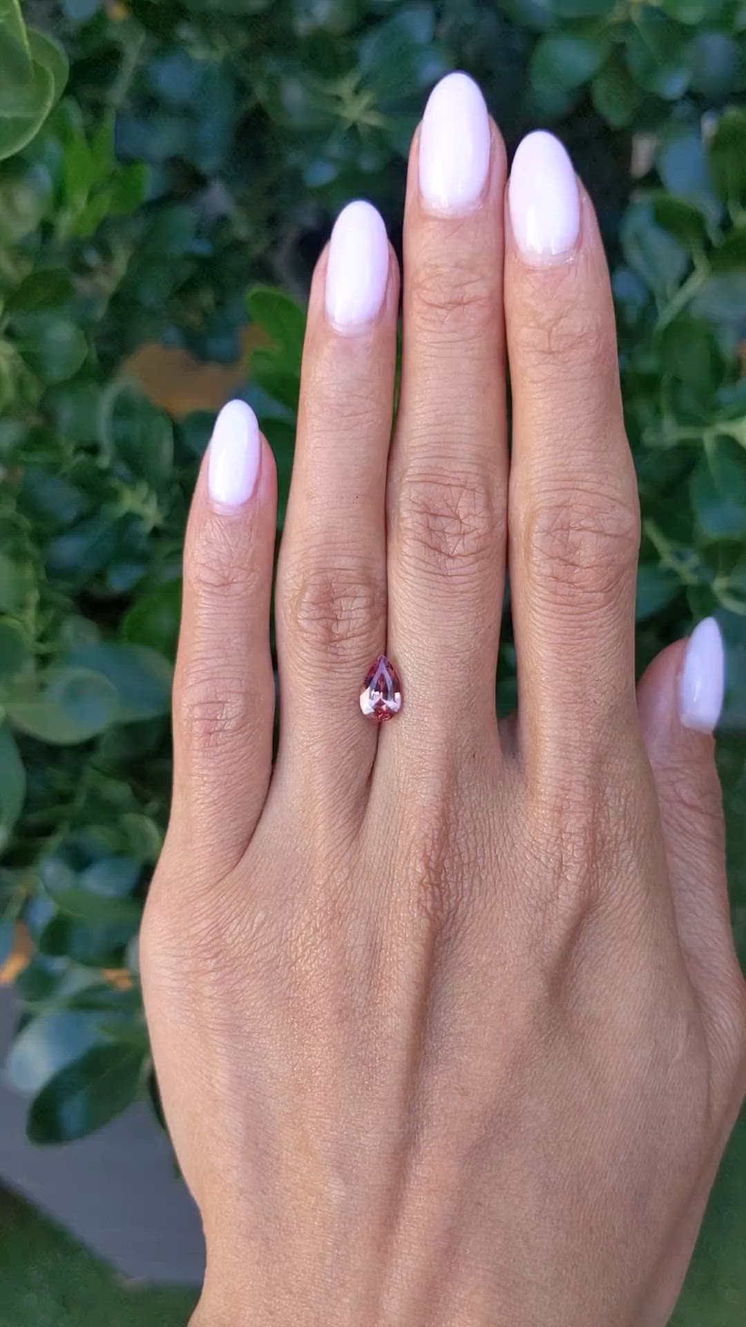 1.54 Ct. Padparadscha Sapphire from Ceylon (Sri Lanka) Size Video