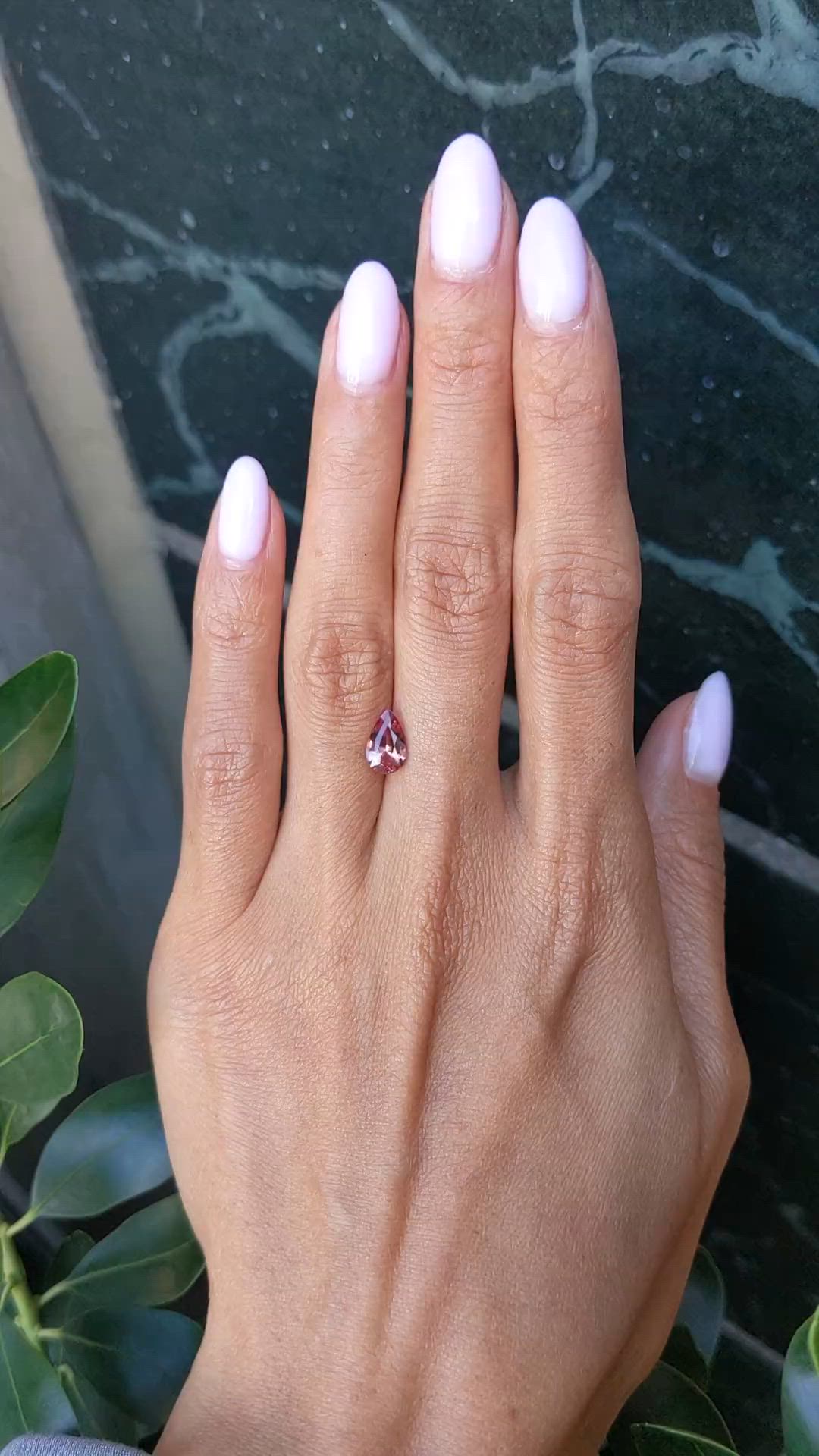 1.54 Ct. Padparadscha Sapphire from Ceylon (Sri Lanka) Size Video