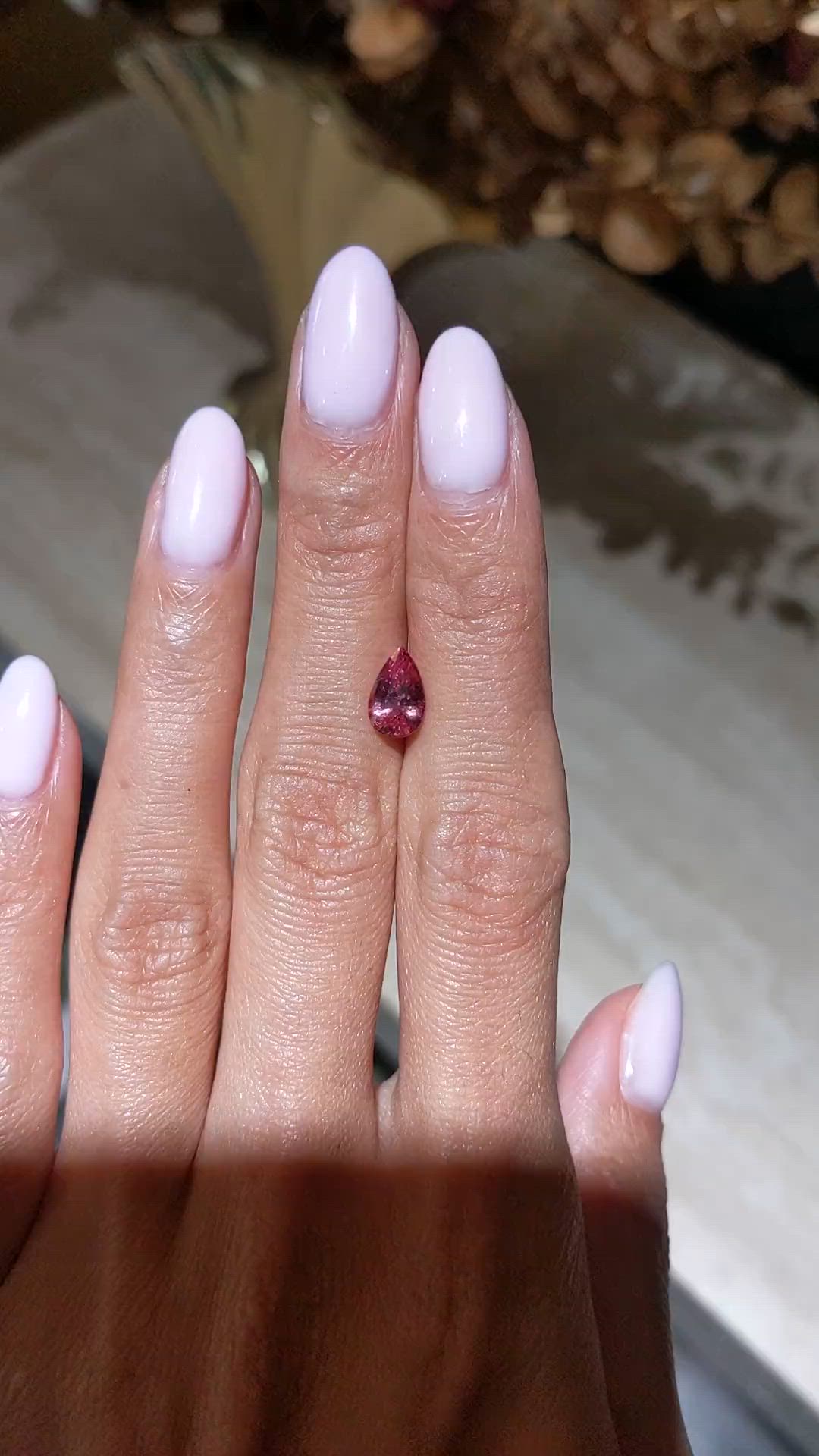 1.54 Ct. Padparadscha Sapphire from Ceylon (Sri Lanka) Size Video