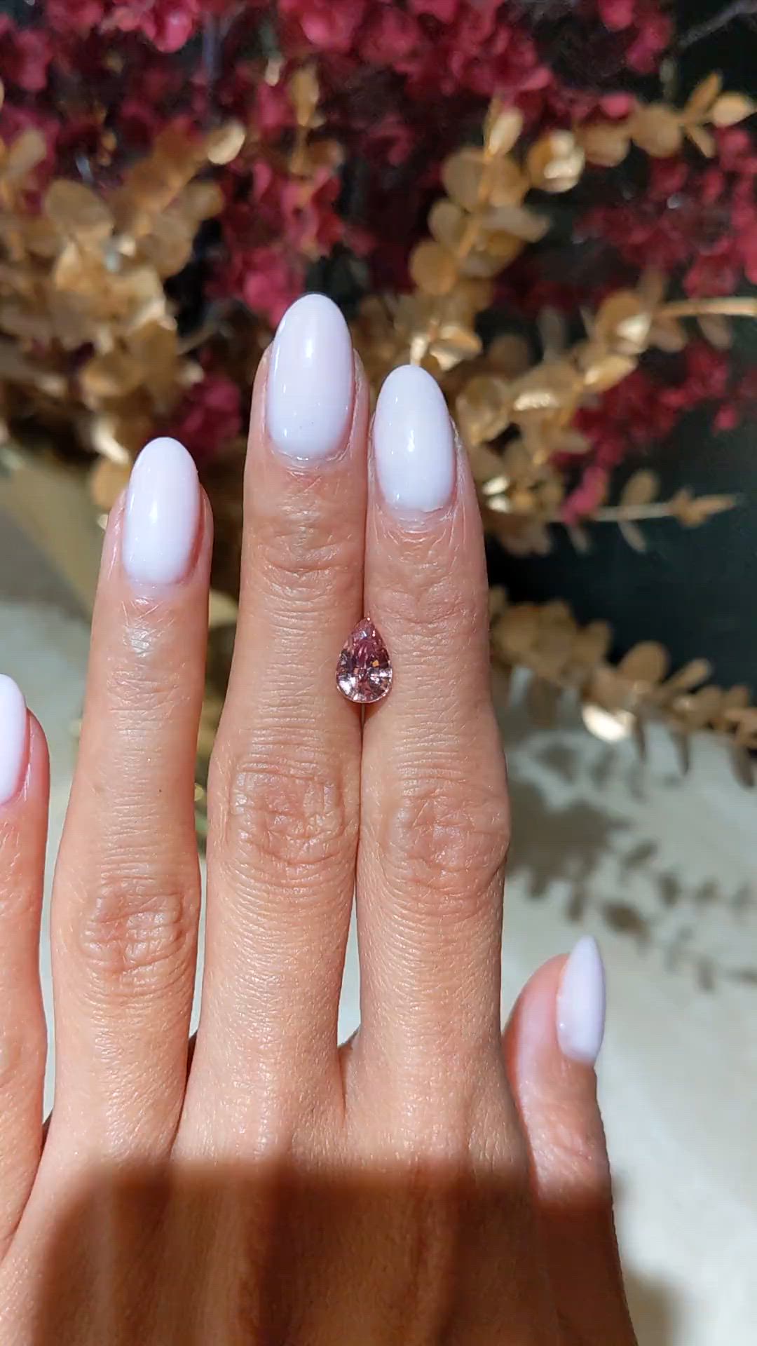 1.67 Ct. Padparadscha Sapphire from Ceylon (Sri Lanka) Size Video