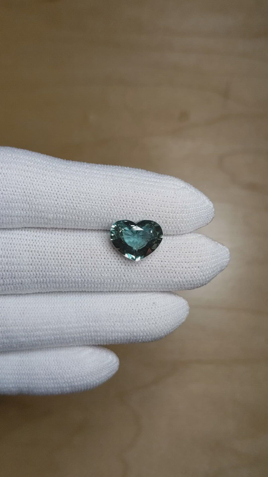 5.06 Ct. Bluish Green Sapphire from Madagascar Size Video