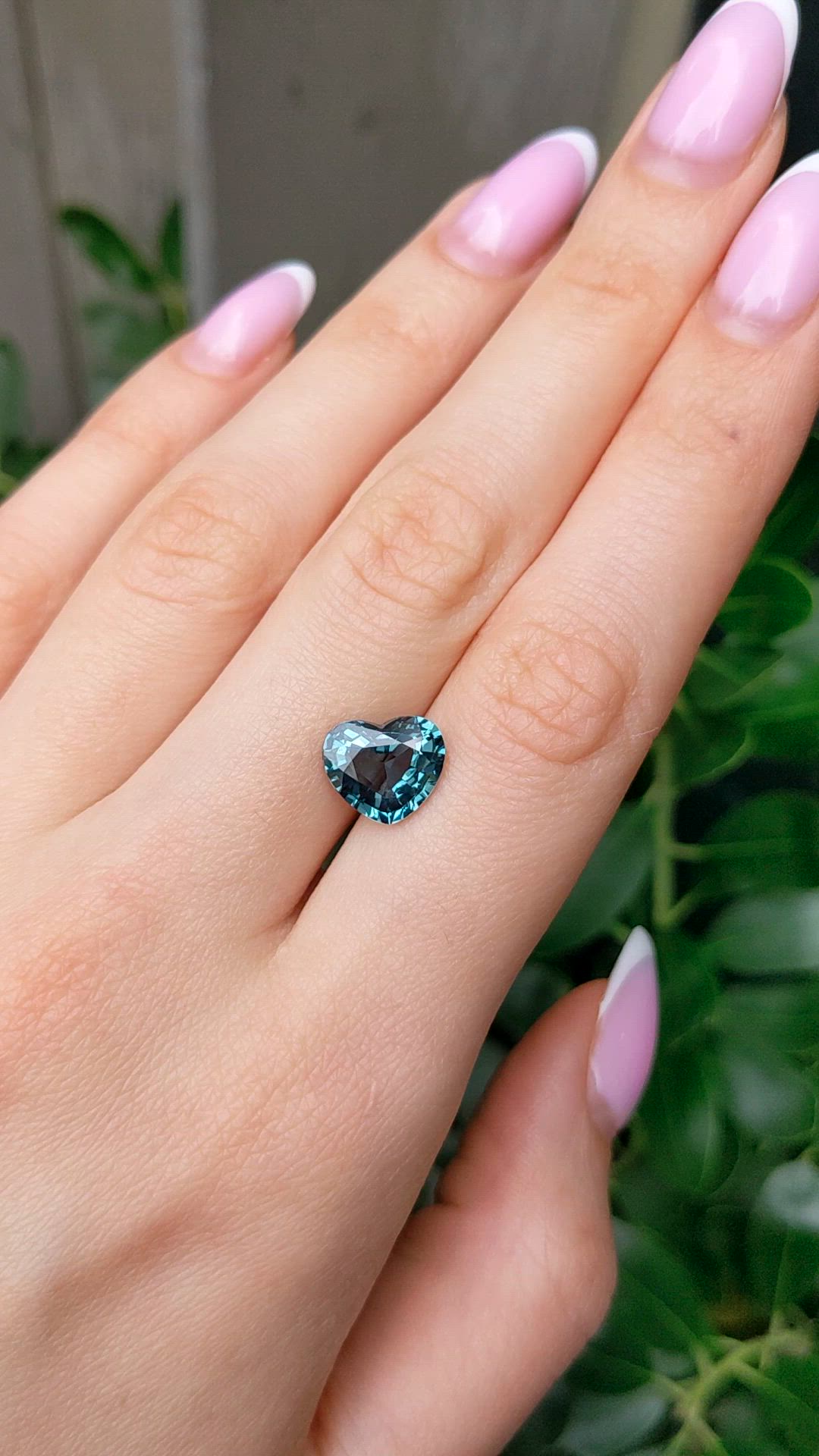 4.59 Ct. Bluish Green Sapphire from Madagascar Size Video