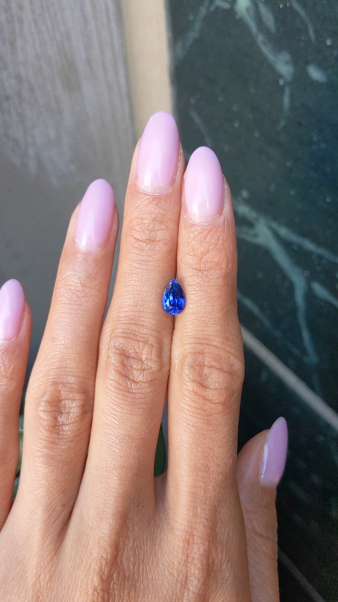 1.58 Ct. Blue Sapphire from Ceylon (Sri Lanka) Size Video