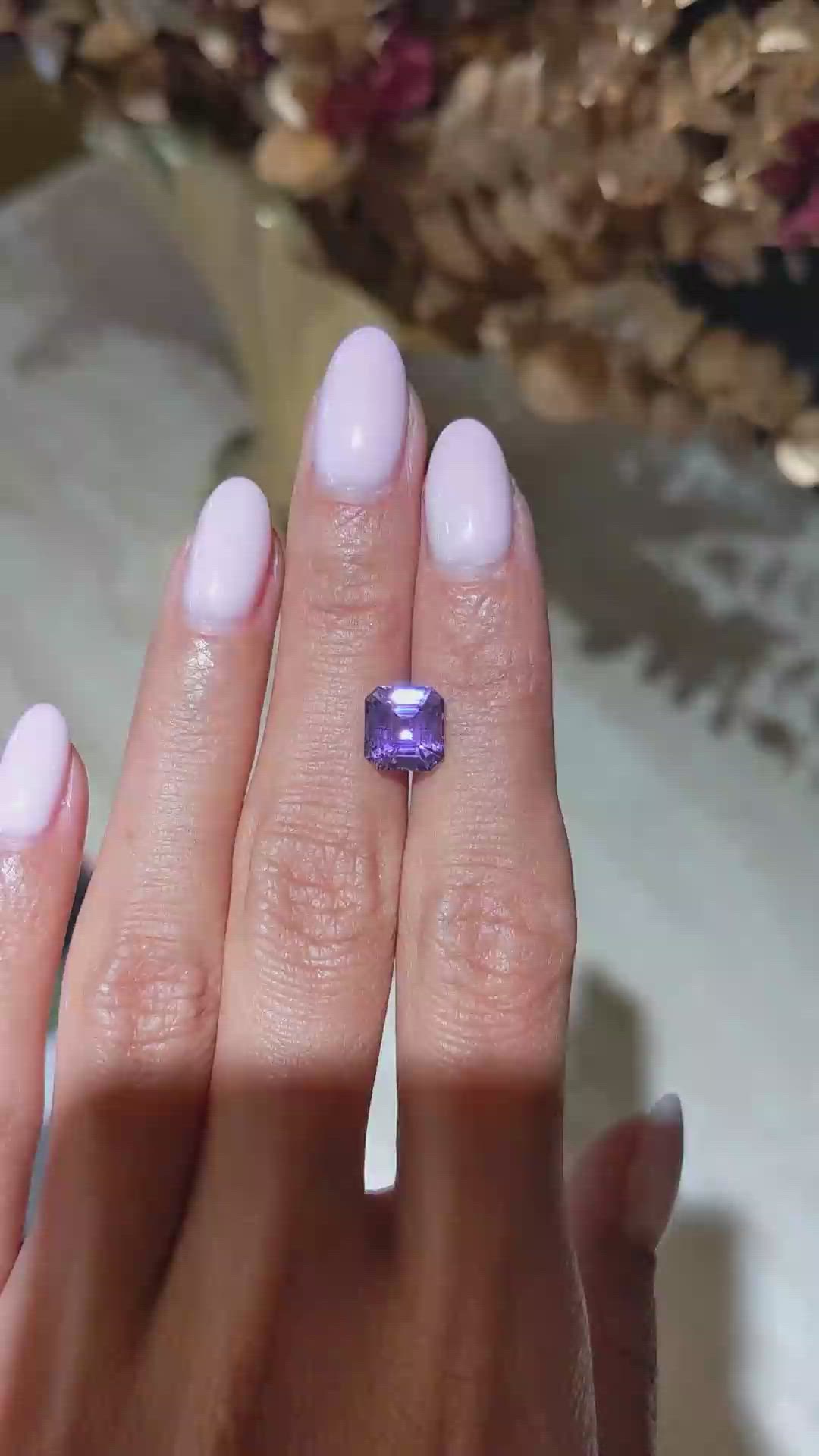 3.07 Ct. Purple Sapphire from Ceylon (Sri Lanka) Size Video