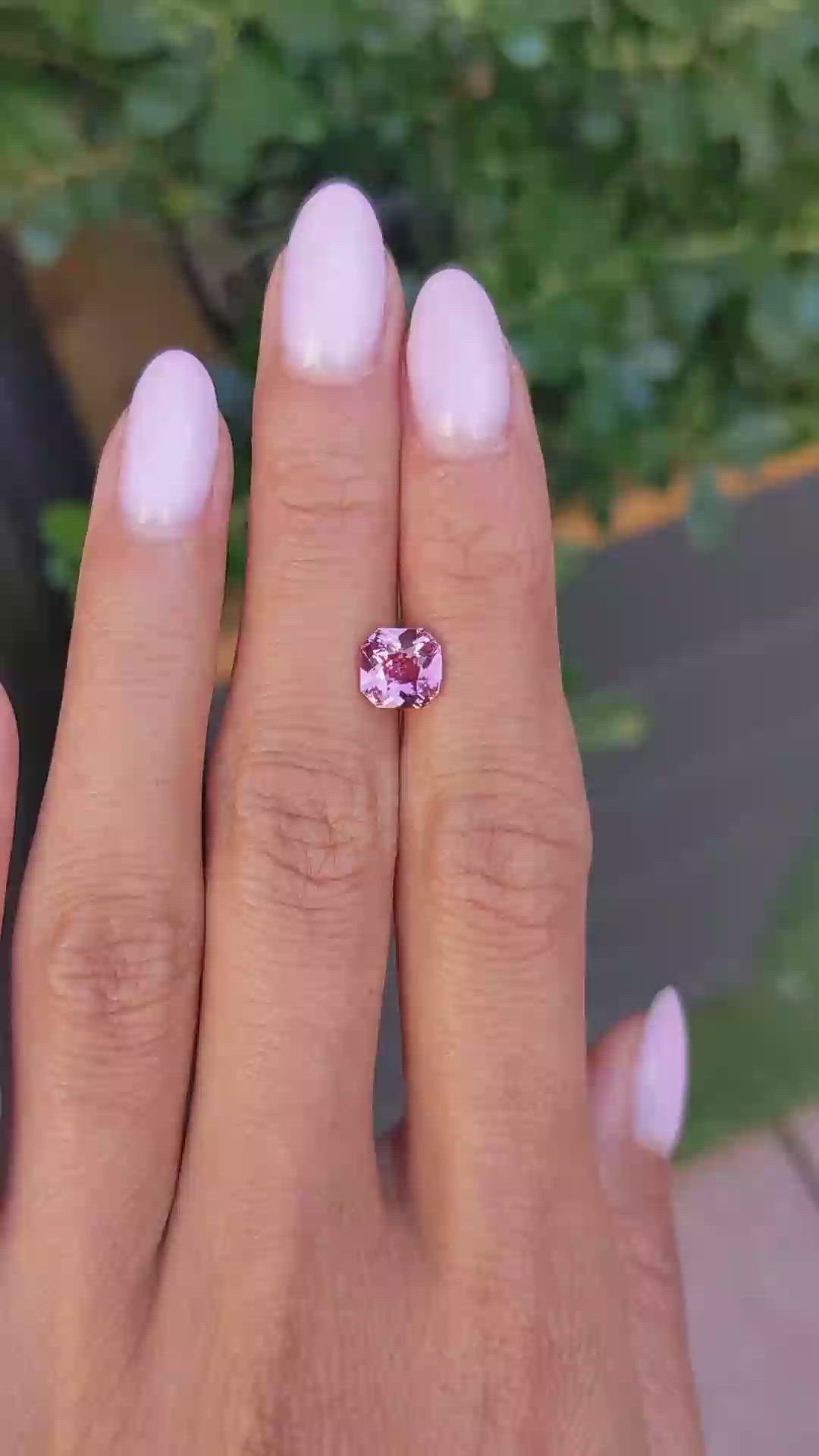 2.04 Ct. Purplish Pink Sapphire from Madagascar Size Video