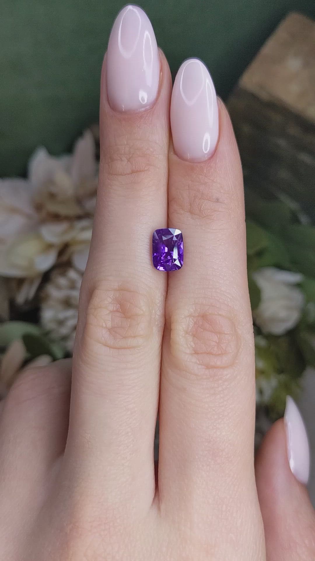 2.50 Ct. Purple Sapphire from Ceylon (Sri Lanka) Size Video
