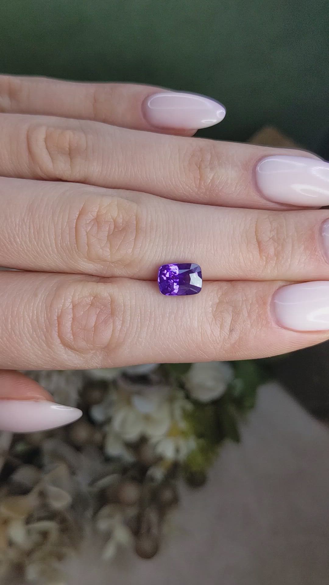 2.50 Ct. Purple Sapphire from Ceylon (Sri Lanka) Size Video