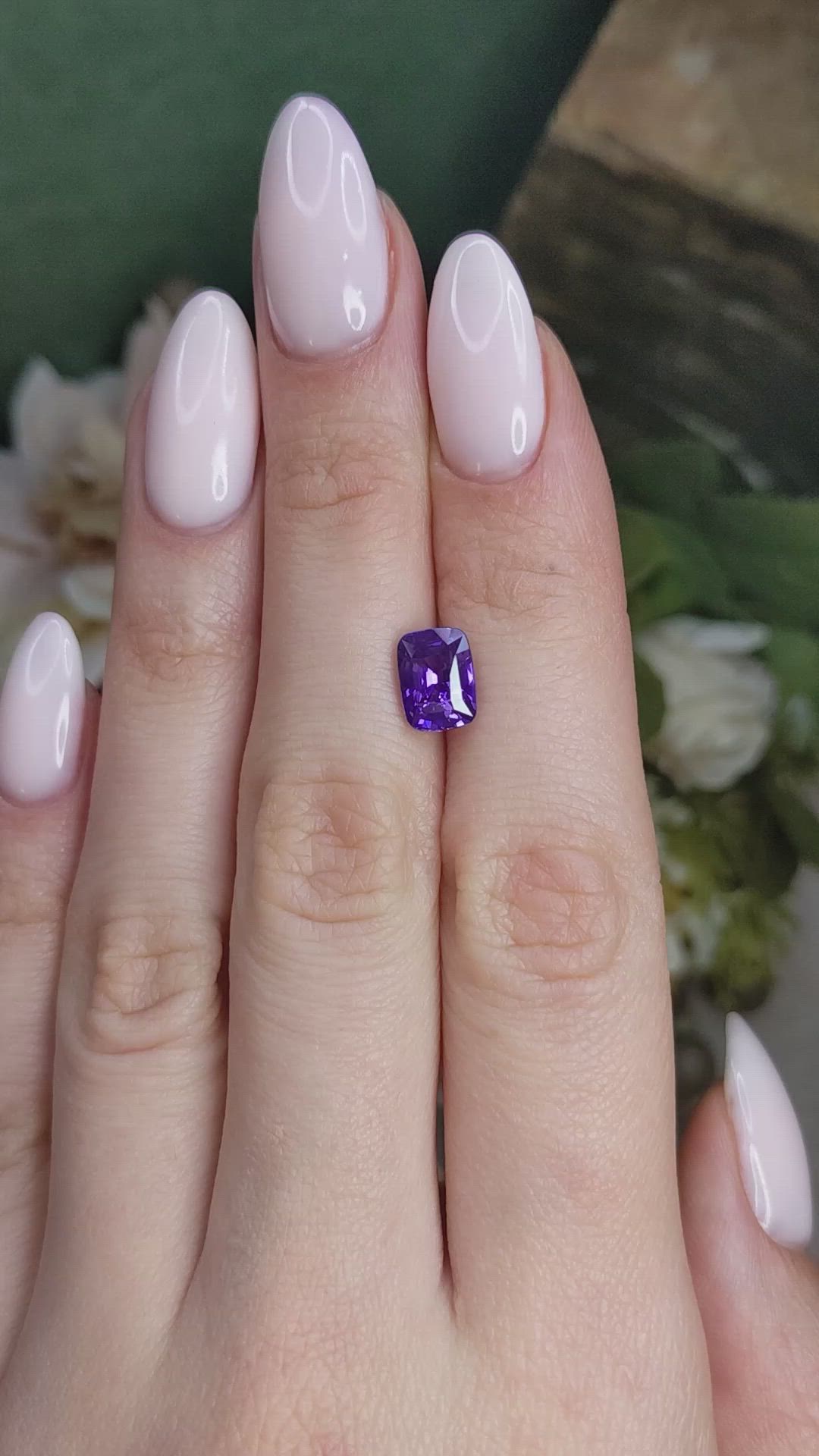 2.50 Ct. Purple Sapphire from Ceylon (Sri Lanka) Size Video