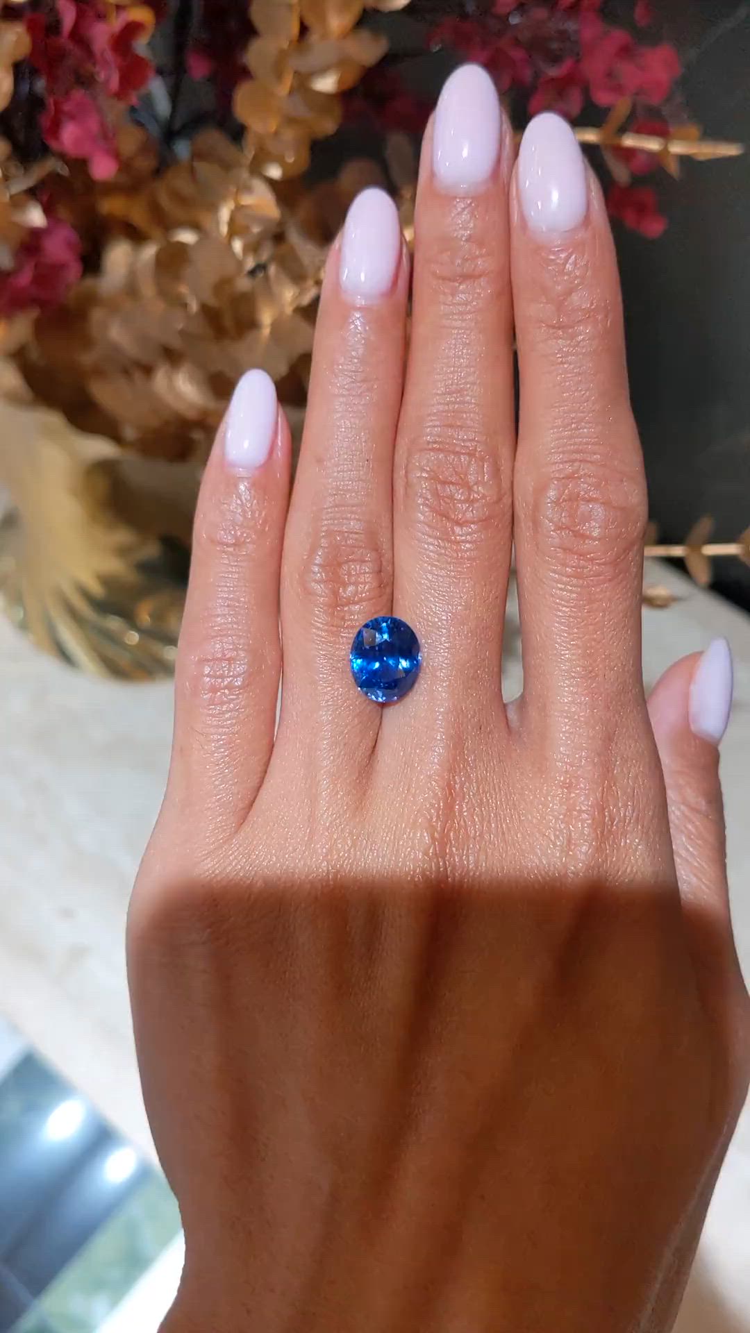 6.05 Ct. Blue Sapphire from Ceylon (Sri Lanka) Size Video