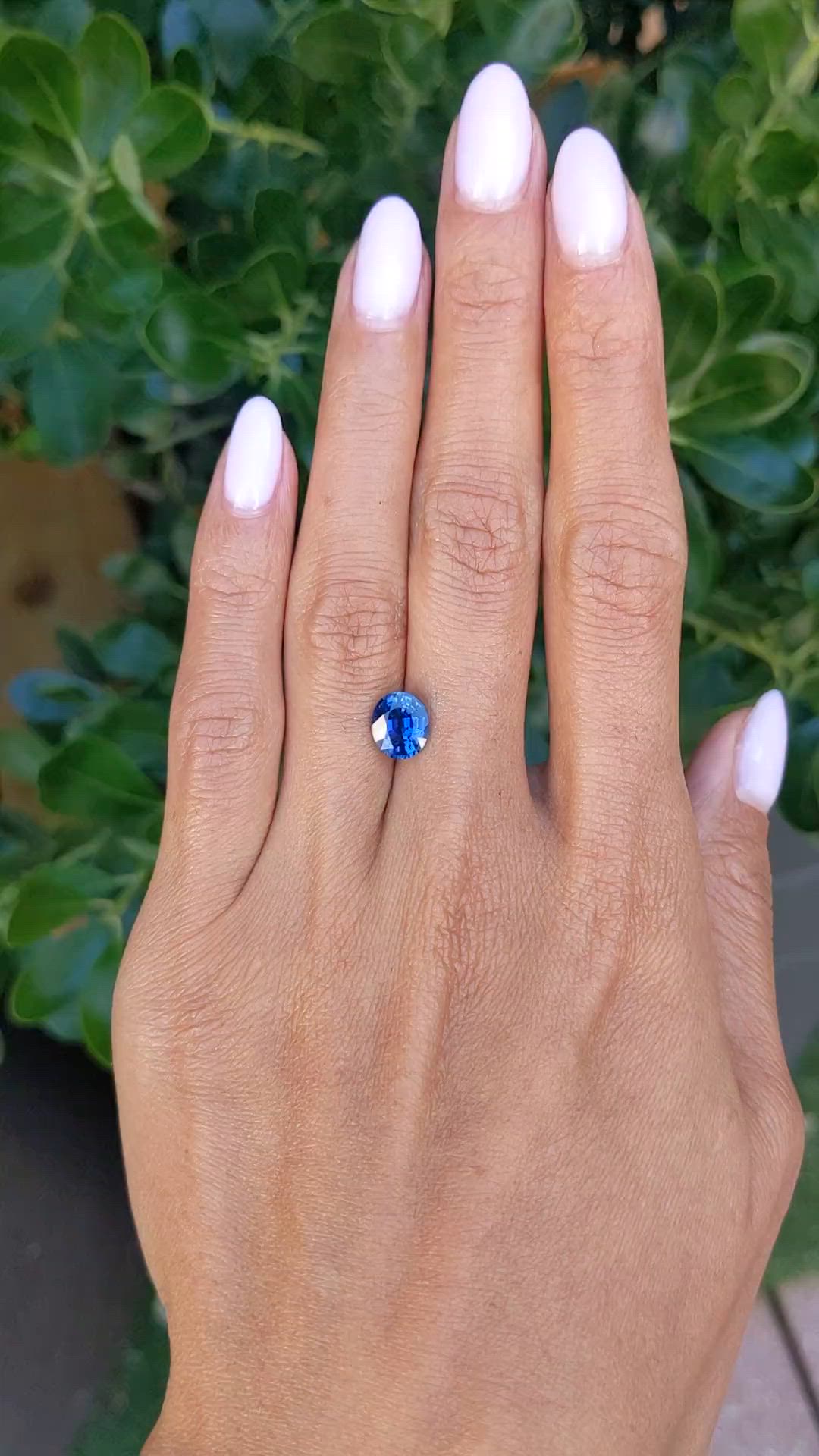 2.09 Ct. Blue Sapphire Size Video