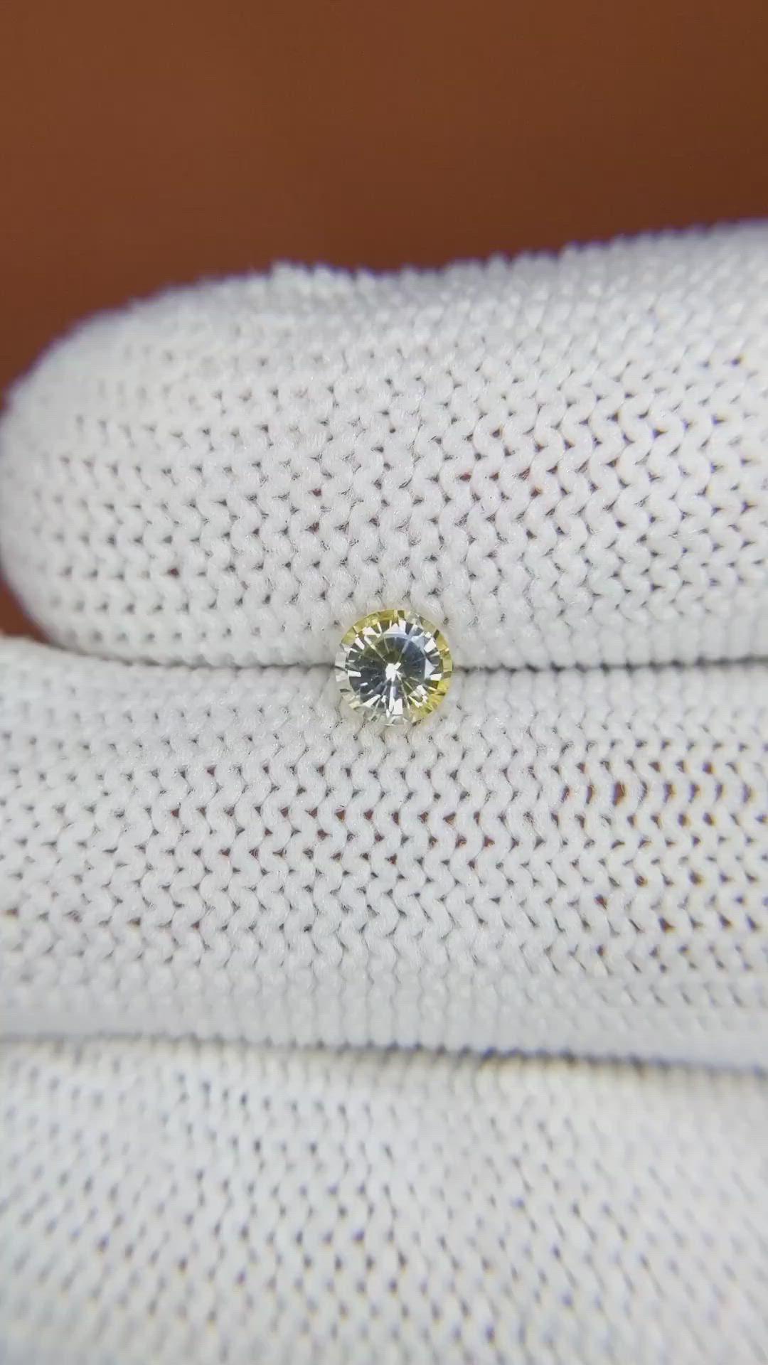 0.49 Ct. Bi Color / Parti Sapphire from Ceylon (Sri Lanka) Size Video