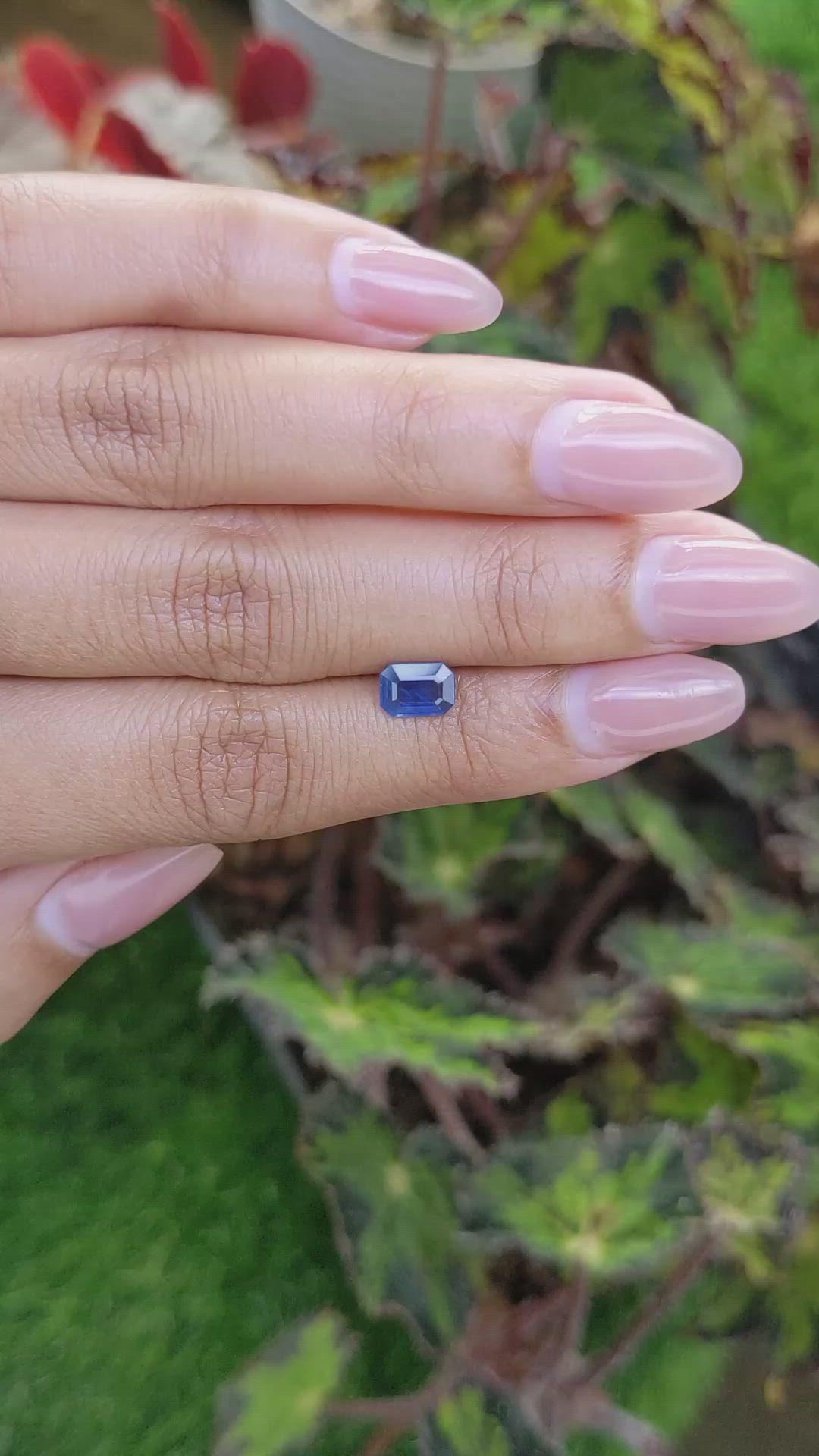0.97 Ct. Blue Sapphire from Ceylon (Sri Lanka) Size Video