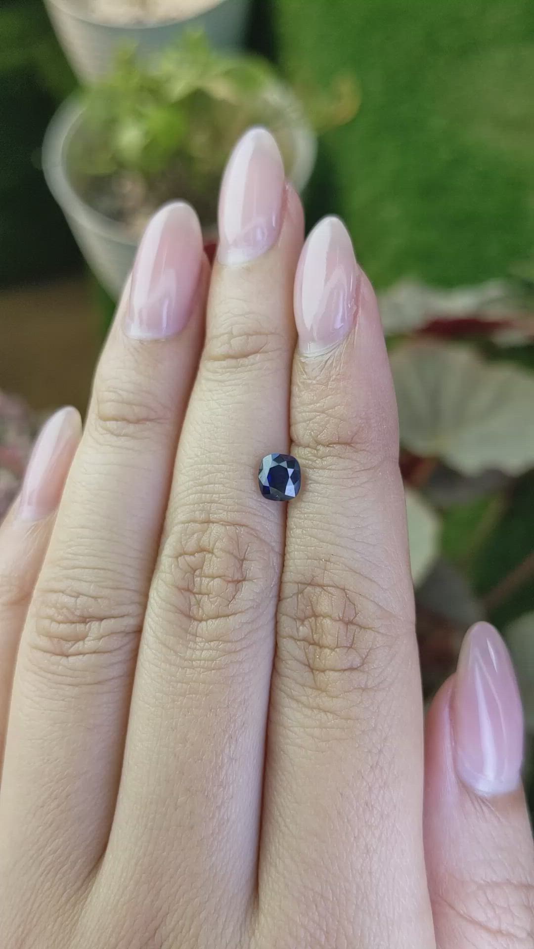1.07 Ct. Blue Sapphire from Ceylon (Sri Lanka) Size Video