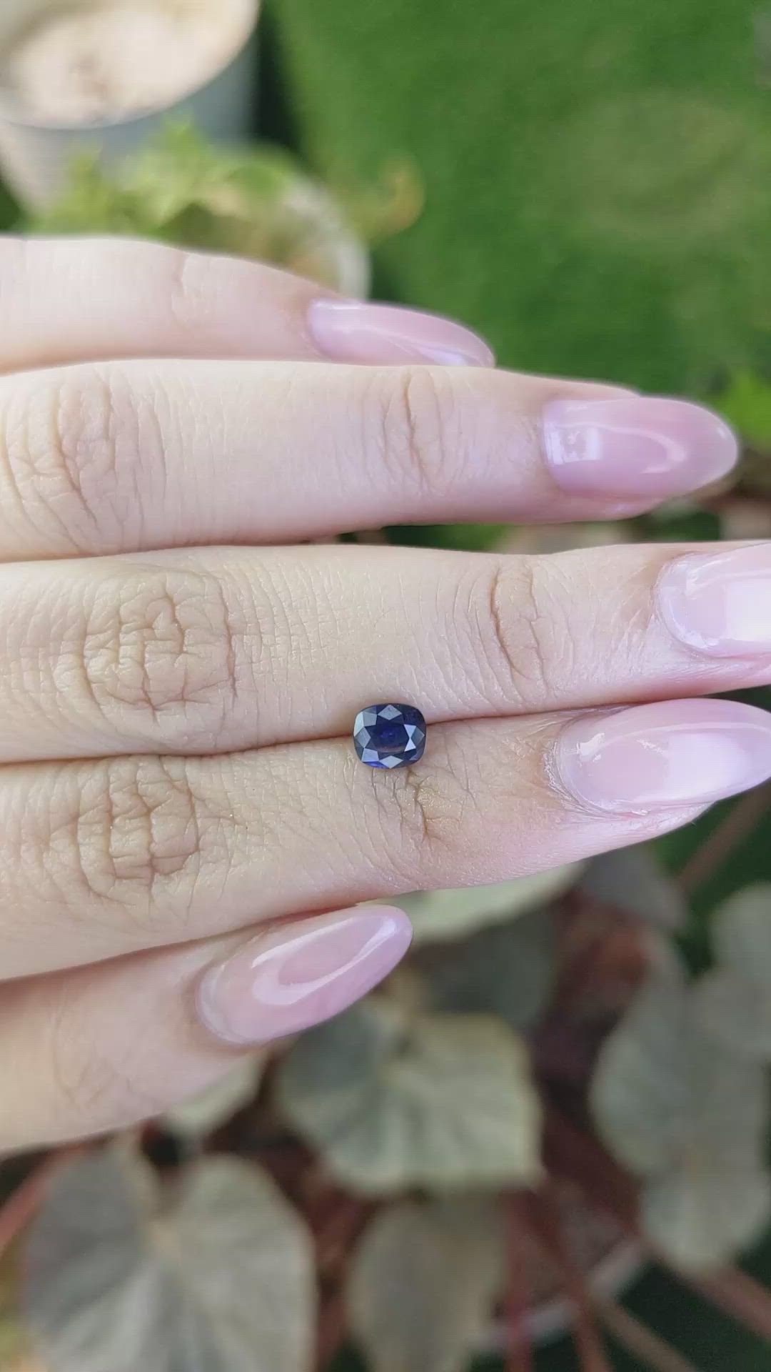 1.07 Ct. Blue Sapphire from Ceylon (Sri Lanka) Size Video