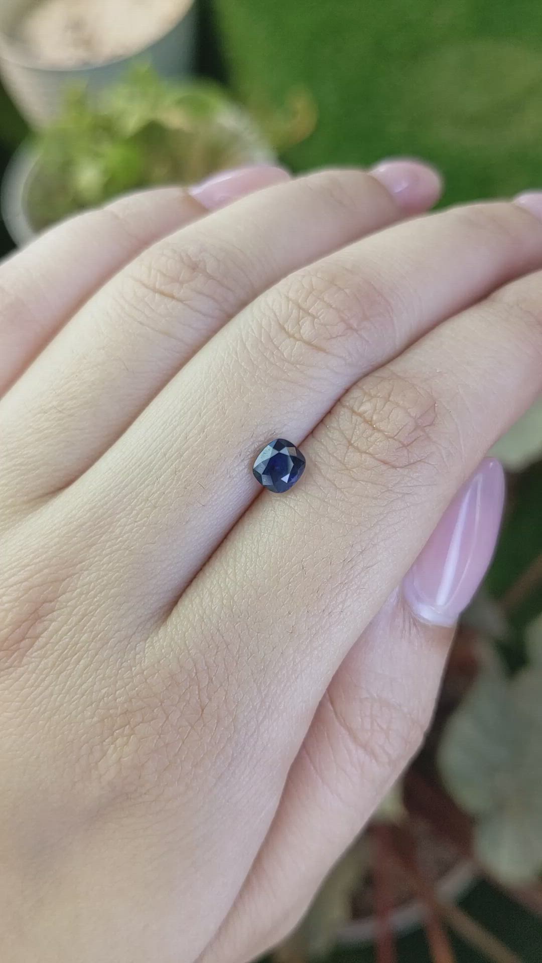 1.07 Ct. Blue Sapphire from Ceylon (Sri Lanka) Size Video