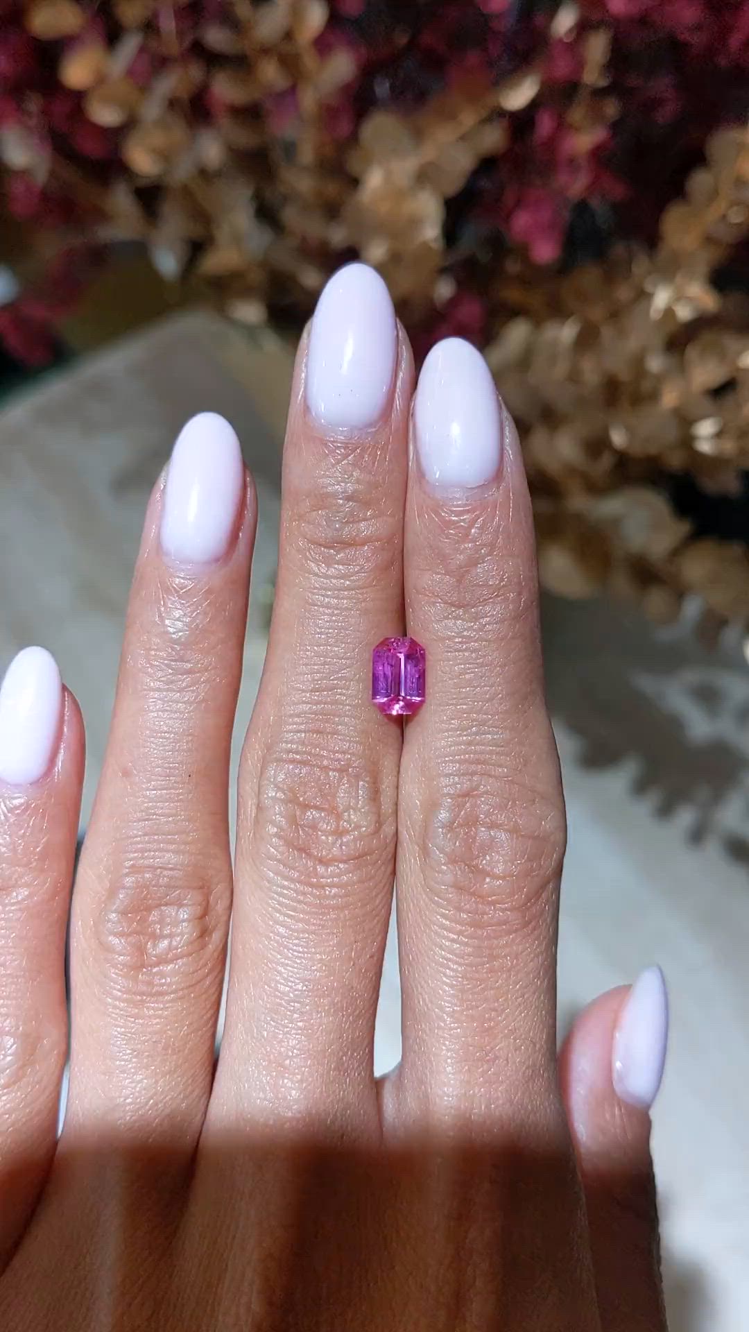 1.27 Ct. Pink Sapphire from Ceylon (Sri Lanka) Size Video