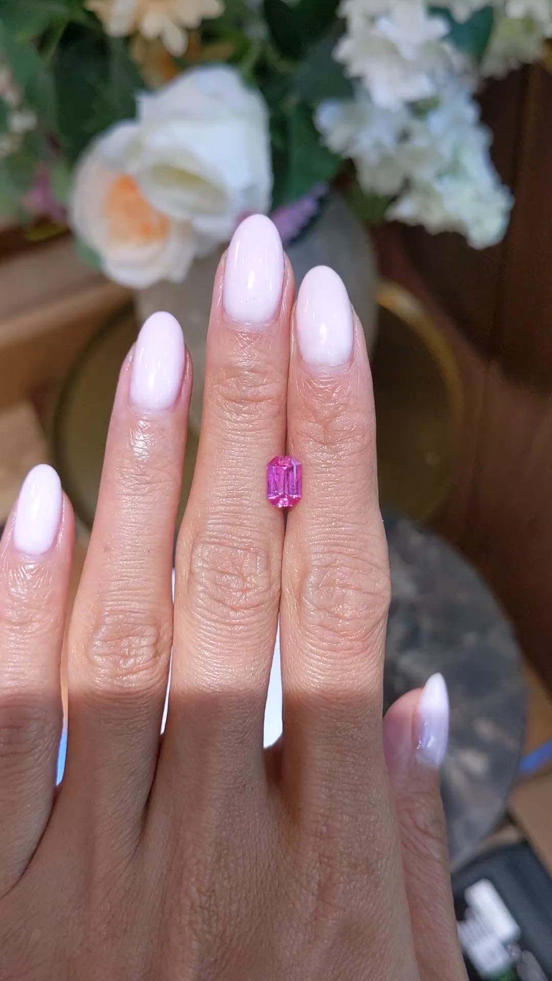 1.27 Ct. Pink Sapphire from Ceylon (Sri Lanka) Size Video