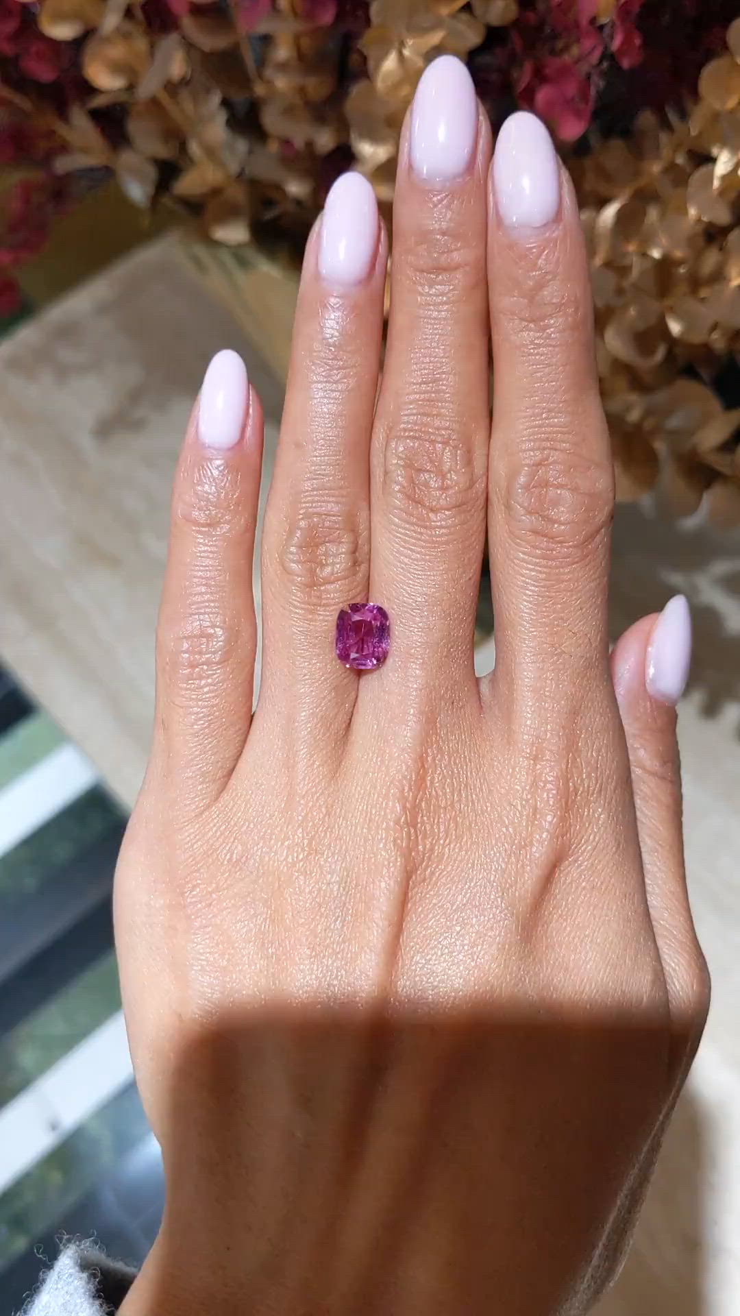 3.08 Ct. Pink Sapphire from Madagascar Size Video