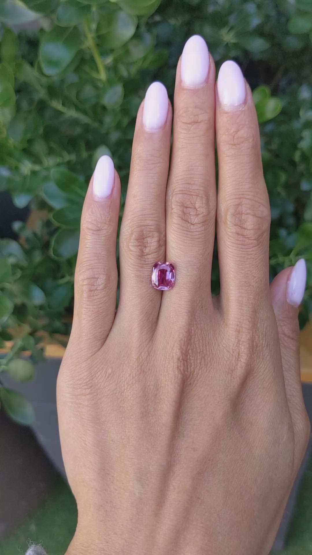 3.08 Ct. Pink Sapphire from Madagascar Size Video