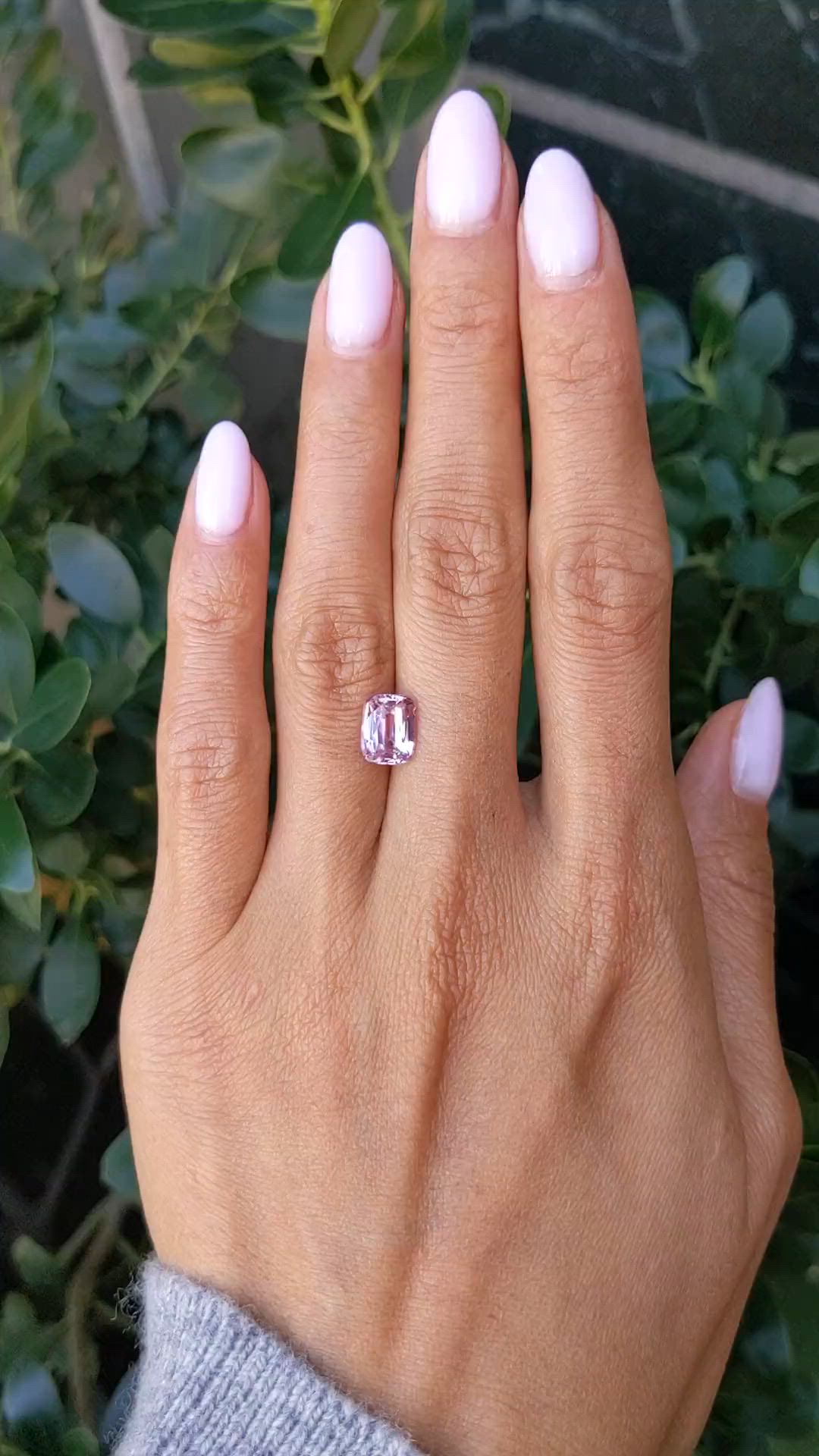 2.56 Ct. Purplish Pink Sapphire from Ceylon (Sri Lanka) Size Video