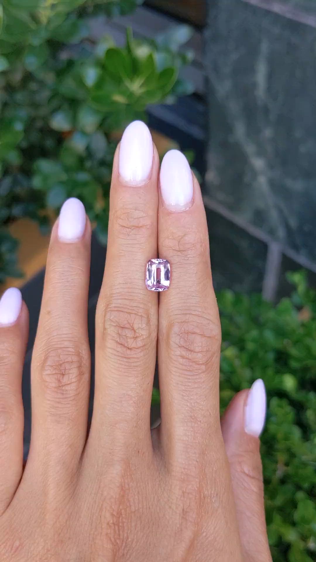 2.56 Ct. Purplish Pink Sapphire from Ceylon (Sri Lanka) Size Video