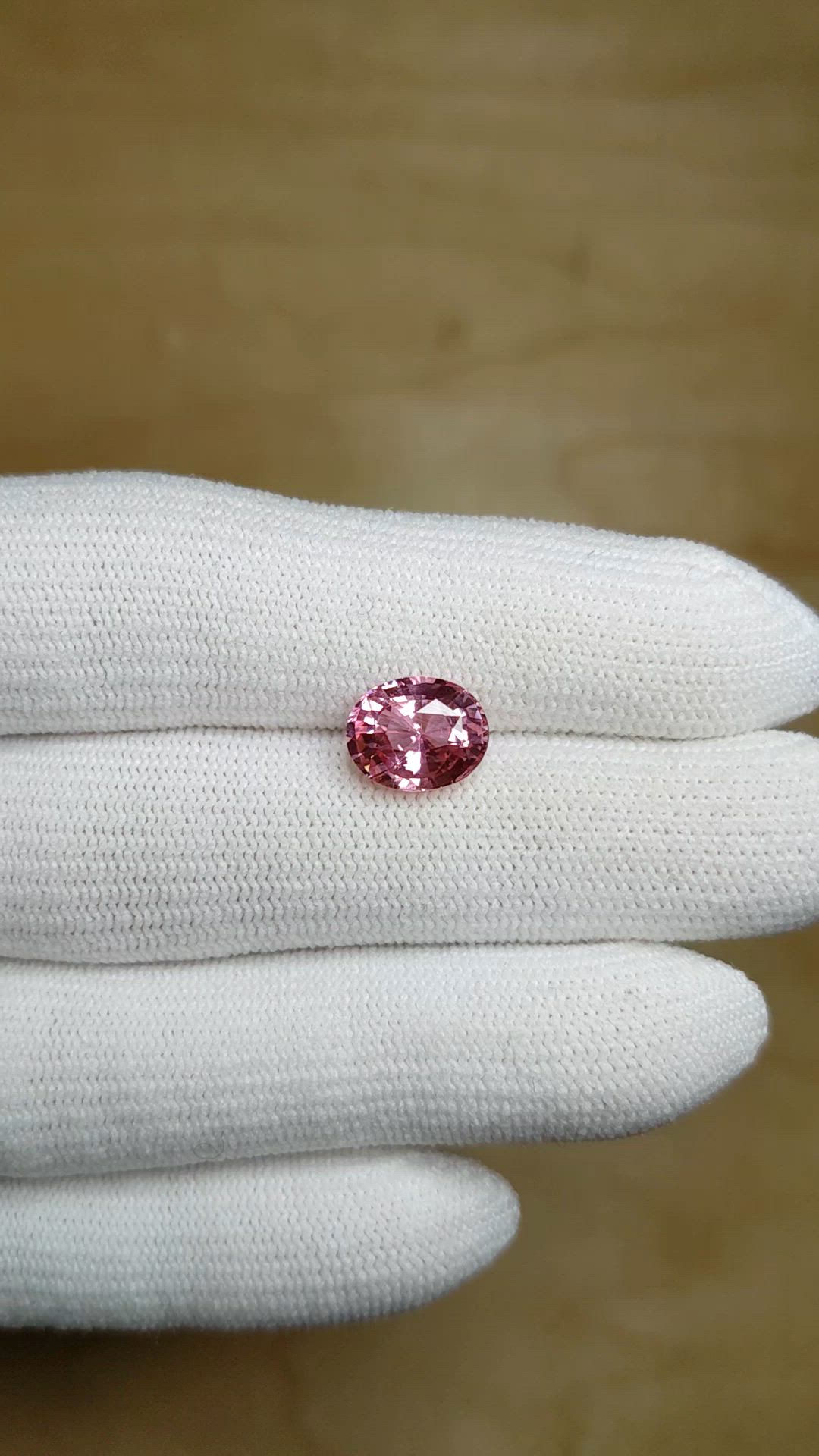 3.14 Ct. Padparadscha Sapphire from Madagascar Size Video