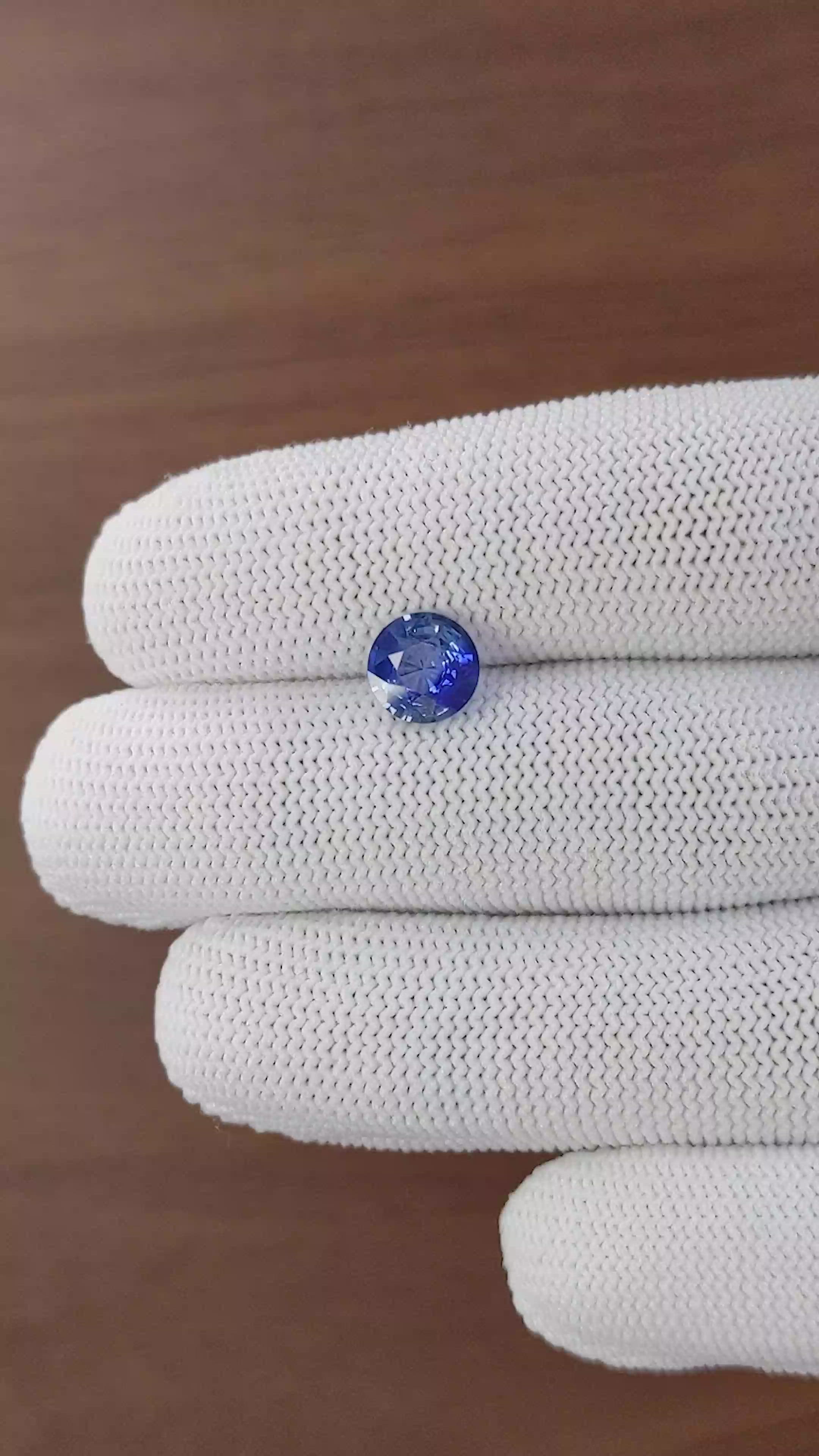 2.04 Ct. Blue Sapphire from Ceylon (Sri Lanka) Size Video
