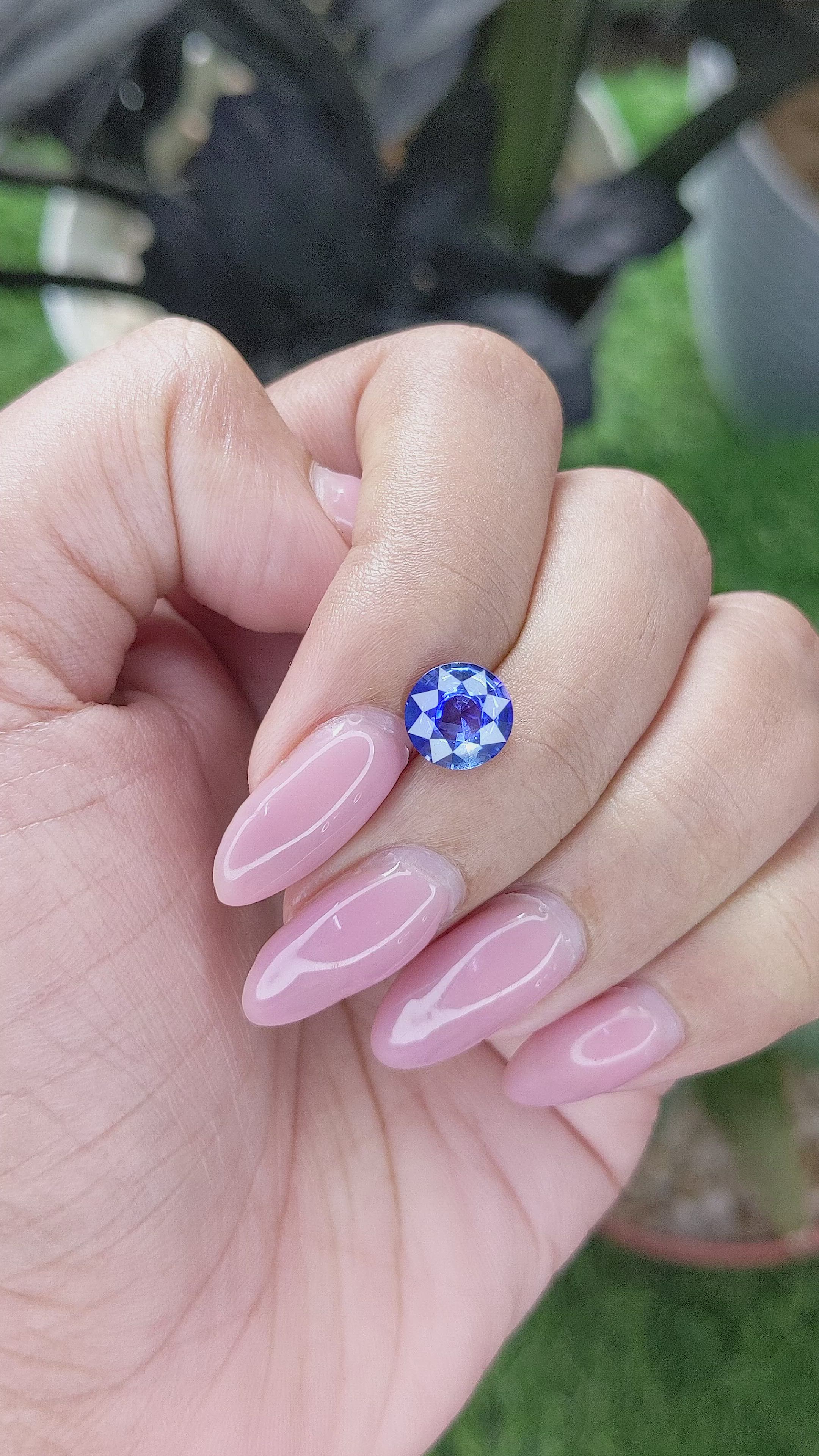2.04 Ct. Blue Sapphire from Ceylon (Sri Lanka) Size Video