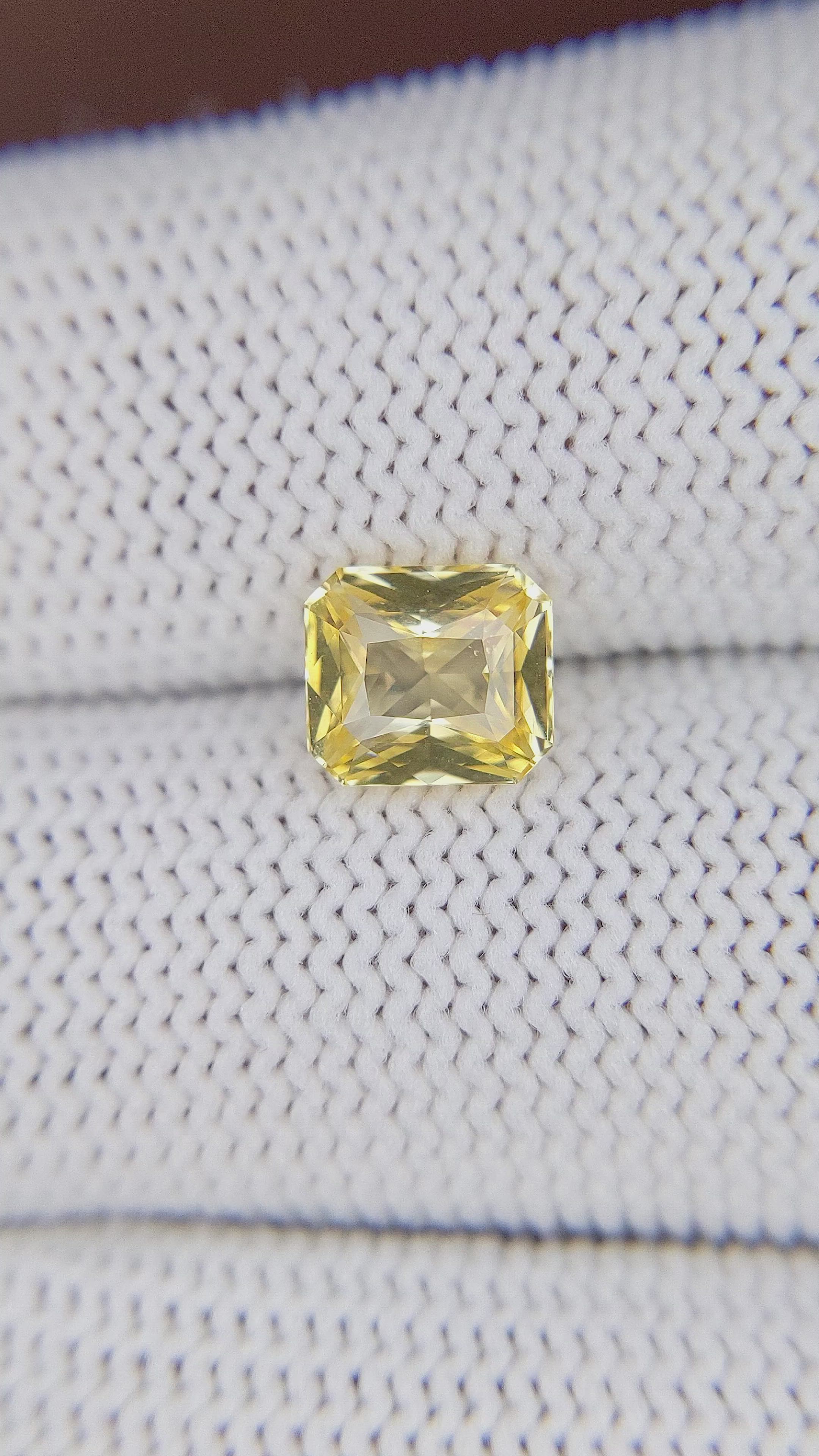 1.92 Ct. Yellow Sapphire from Ceylon (Sri Lanka) Size Video