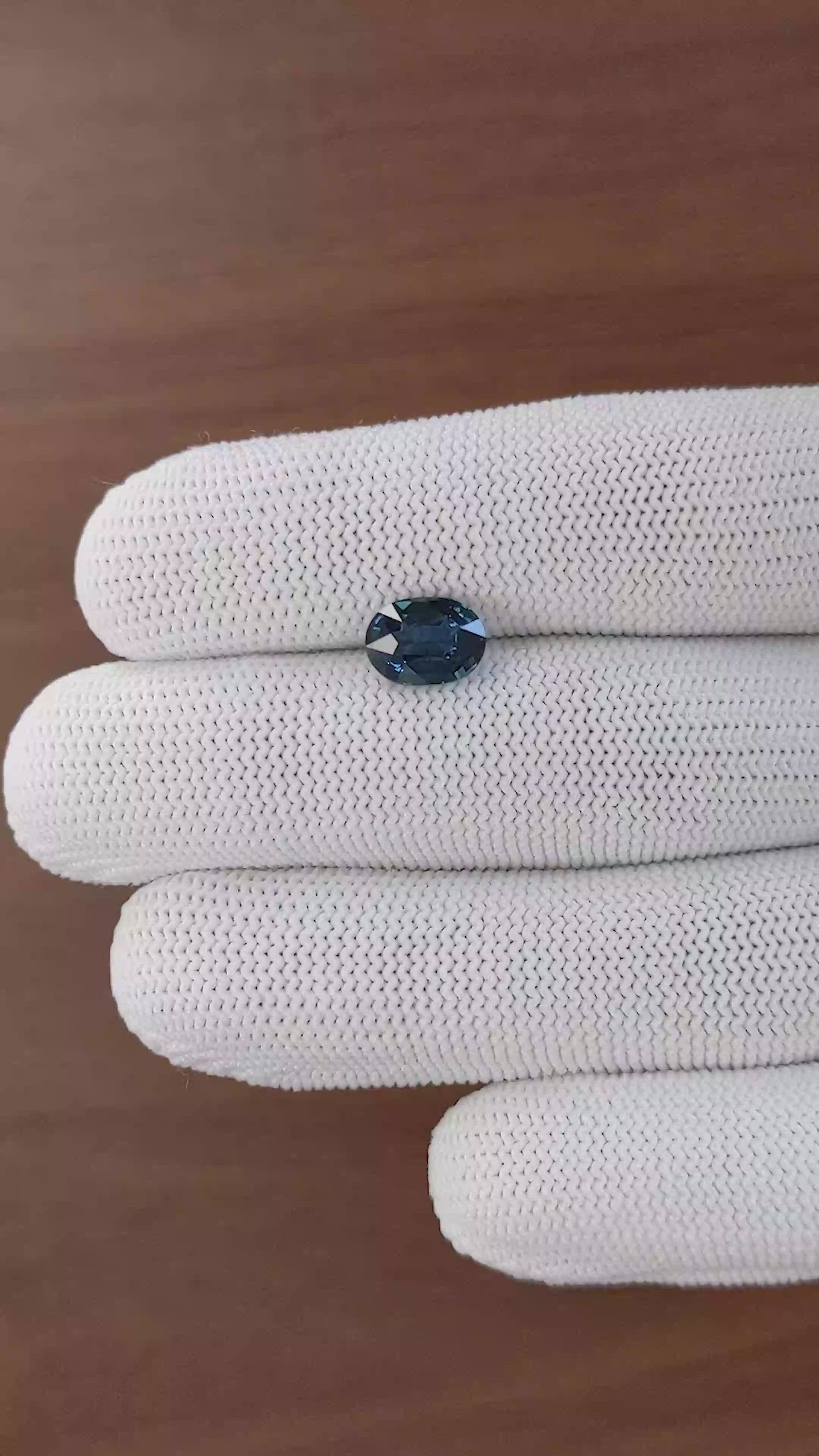 2.50 Ct. Greenish Blue Sapphire from Madagascar Size Video